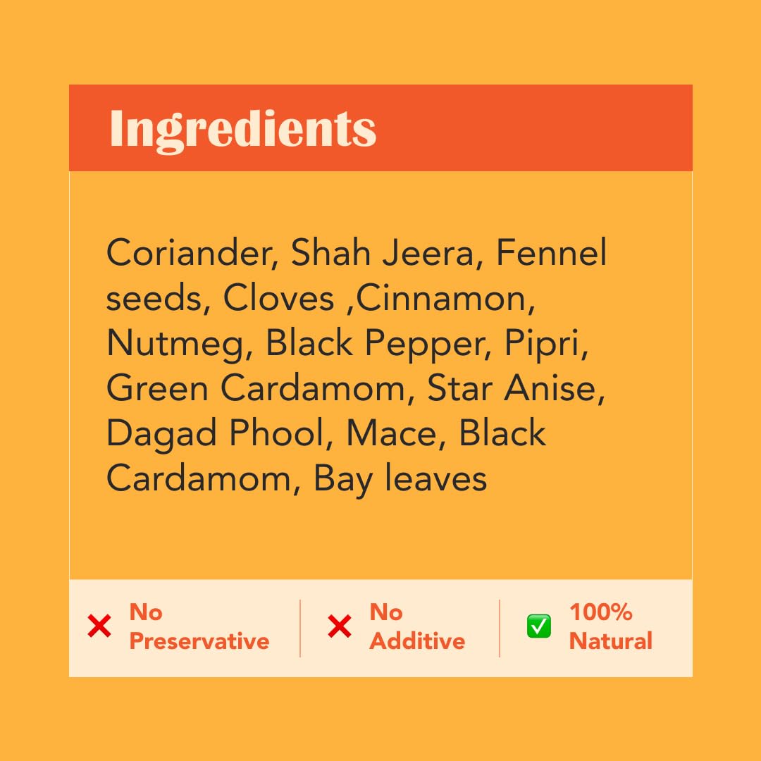 Home Kouzina Hyderabadi Biryani Masala - 150g| for Authentic Hyderabadi Veg, Mutton, Chicken Biryani | No Artificial Additives | Made in Small Batches | 100% Natural Ingredients| Traditional Recipe