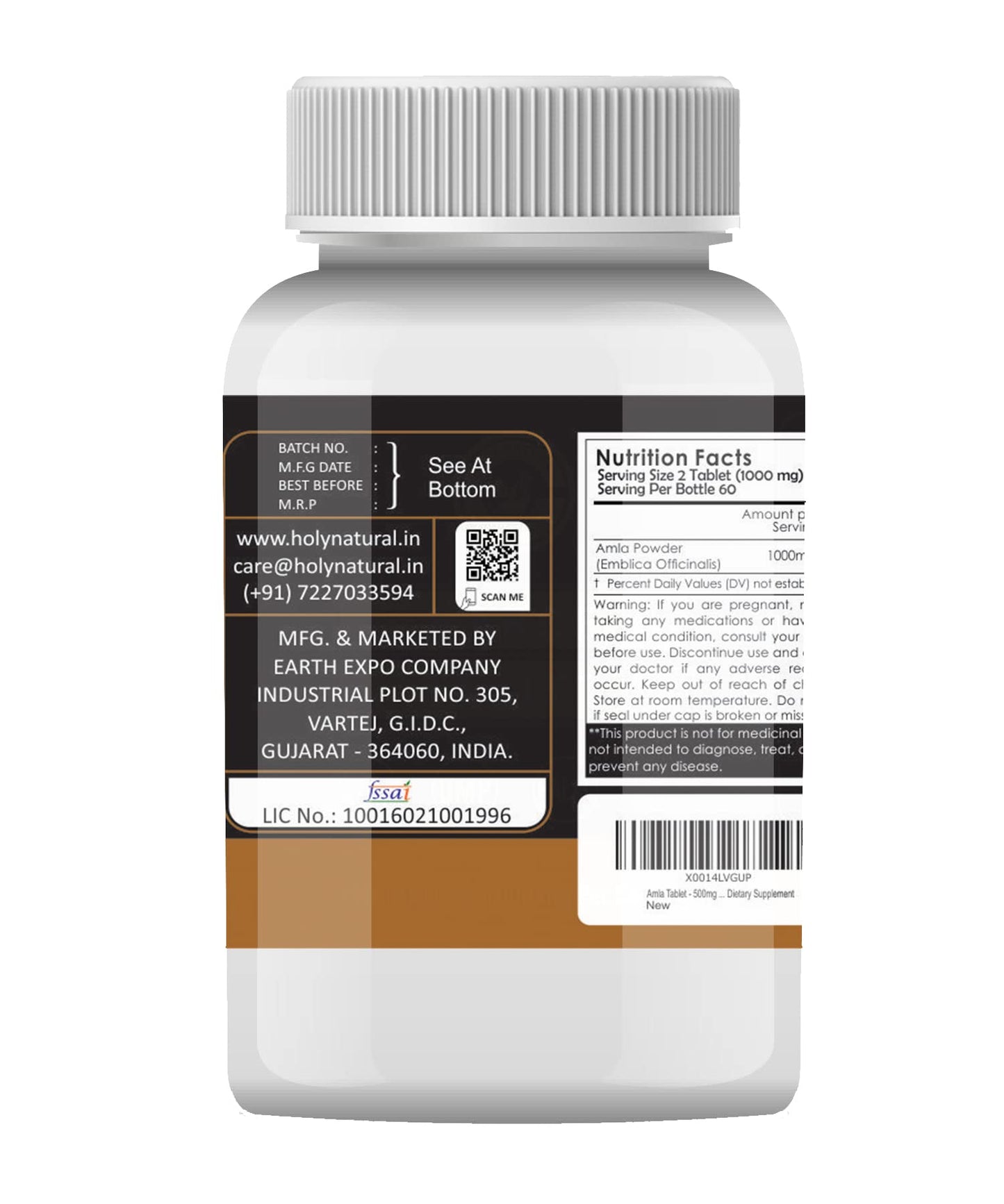 Holy Natural Amla Tablet - 120 tab | Indian Gooseberry, Amlakai | Dieta- image 7