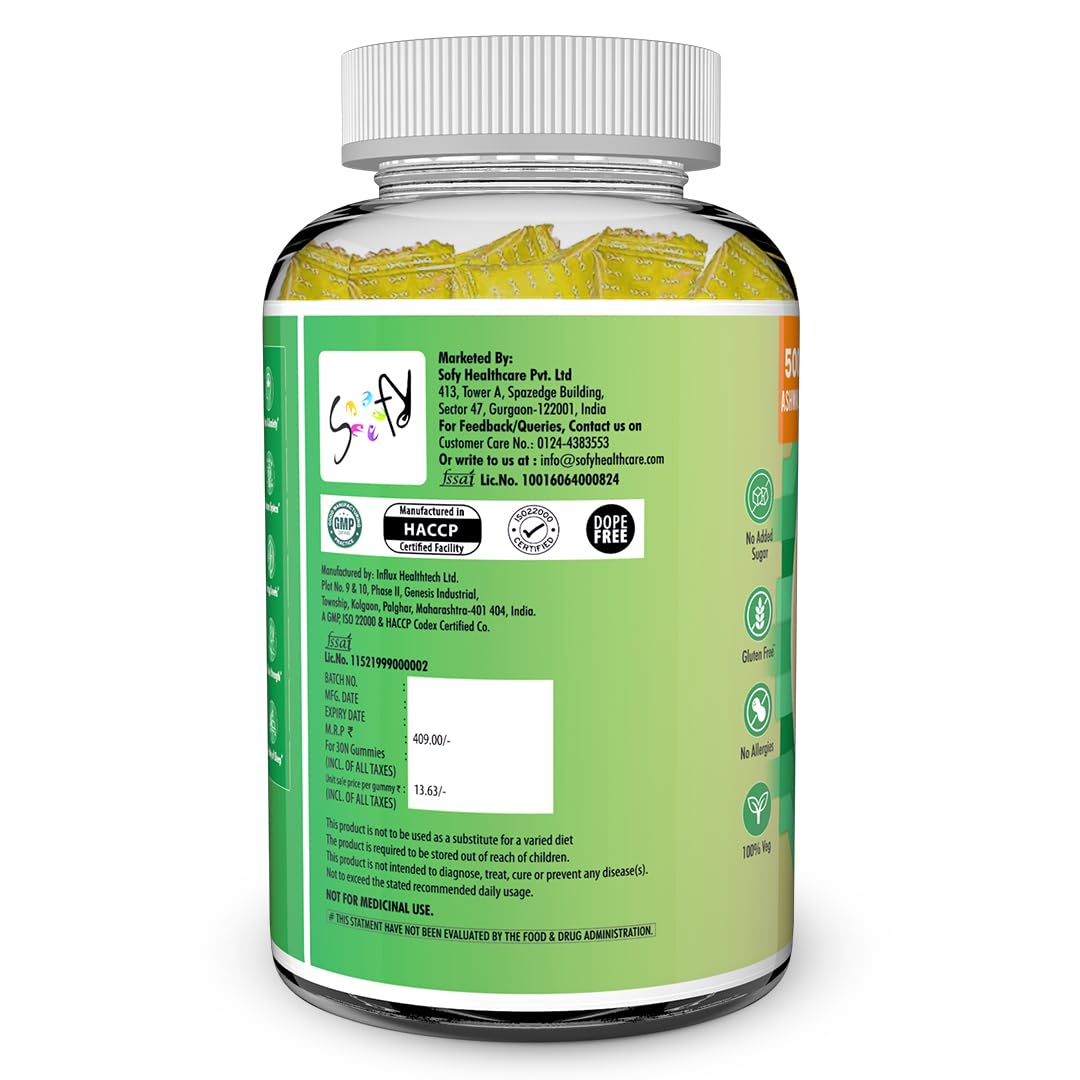 NATURYZ Clinically Researched KSM 66 Ashwagandha 500mg Gummies with Vitamin D3 | Strength, Energy, Immunity, Power & Stamina | Relax, Refresh Mind & Body | No Added Sugar | Gluten-Free, 30 Gummies(Orange Flavour)