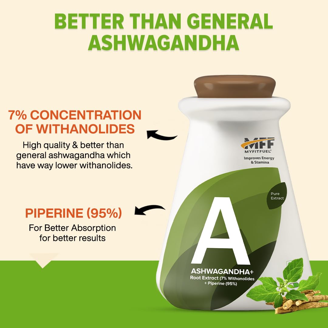 MyFitFuel Ashwagandha Root Extract (7% Withanolides) with Piperine 95%,- image 9