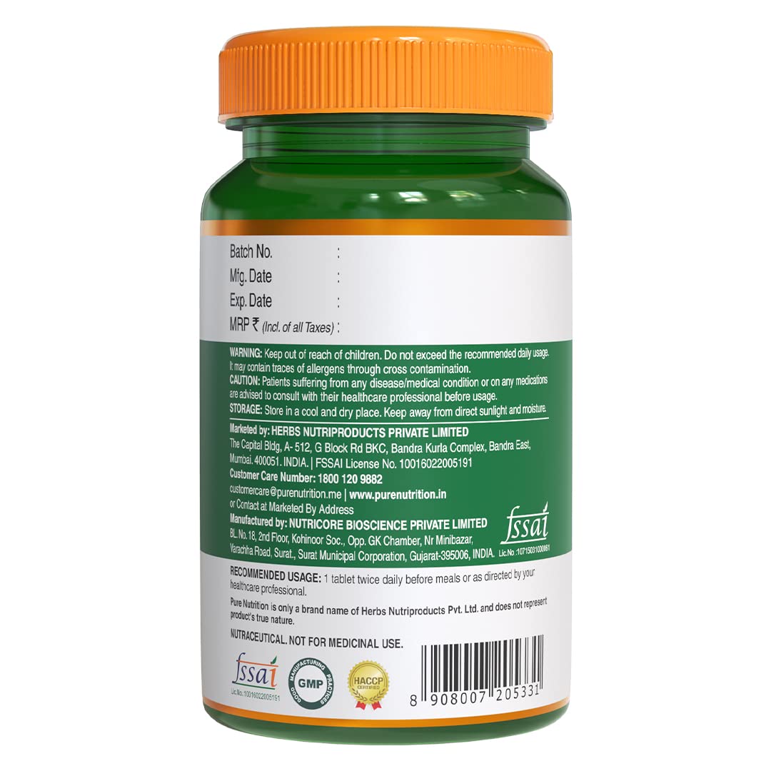 Pure Nutrition Milk Thistle Liver Detox Supplement - 180 Tablets with N-Acetyl L-Cysteine (NAC), Curcumin, Amla & Vitamin C | Supports Liver Health, Fatty Liver Care | Natural Detoxification Formula