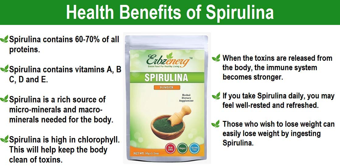 ERBZENERG® Organic Spirulina Powder 100g | Pack of 2