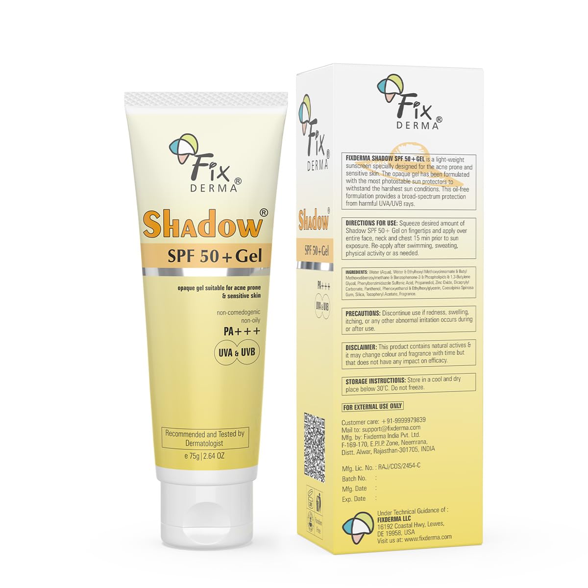 FIXDERMA Shadow Sunscreen Spf 50+ Gel For Oily Skin, Body & Face, Broad- image 9