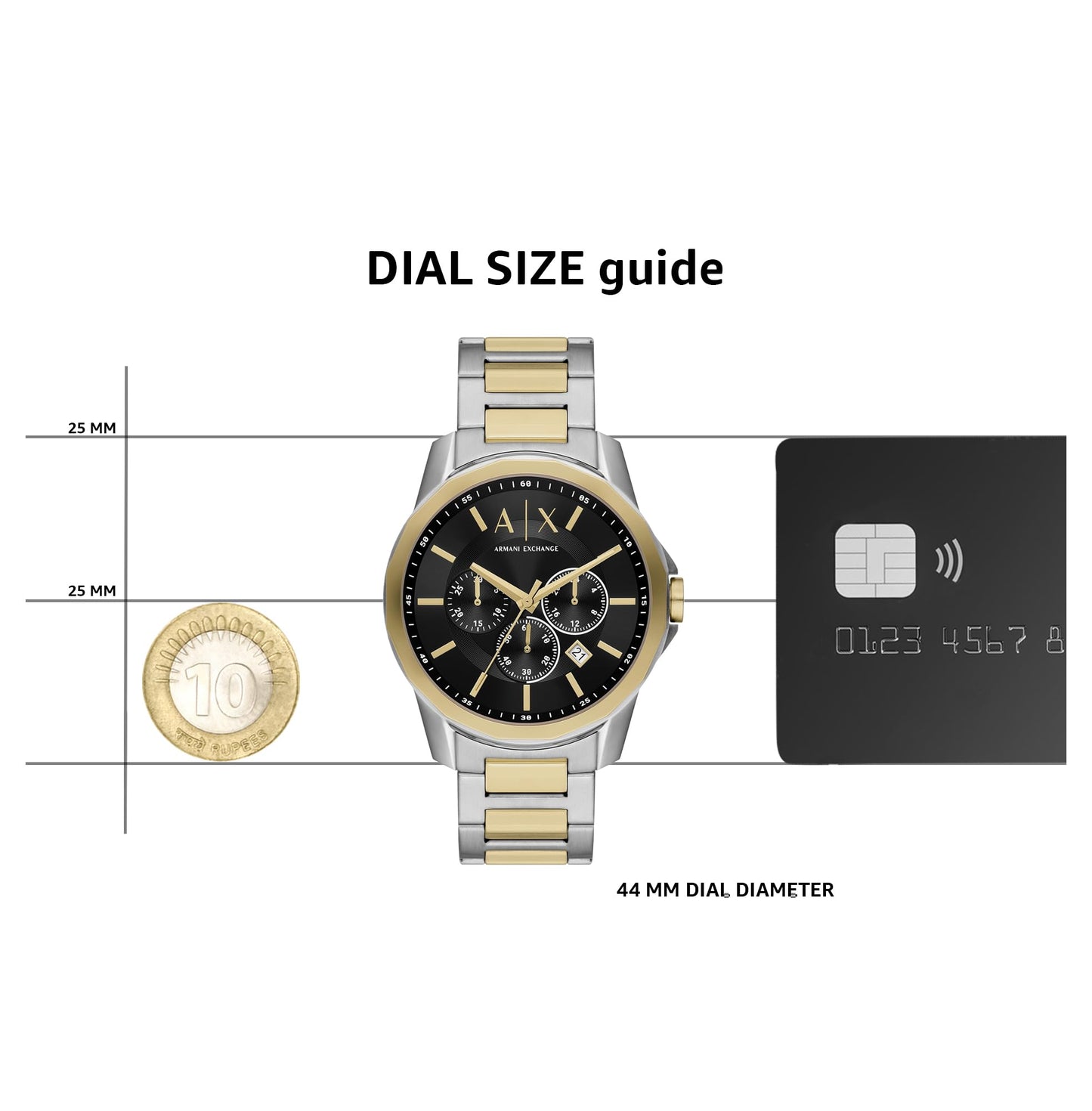 Armani Exchange Stainless Steel Analog Black Dial Men's Watch-Ax7148Set