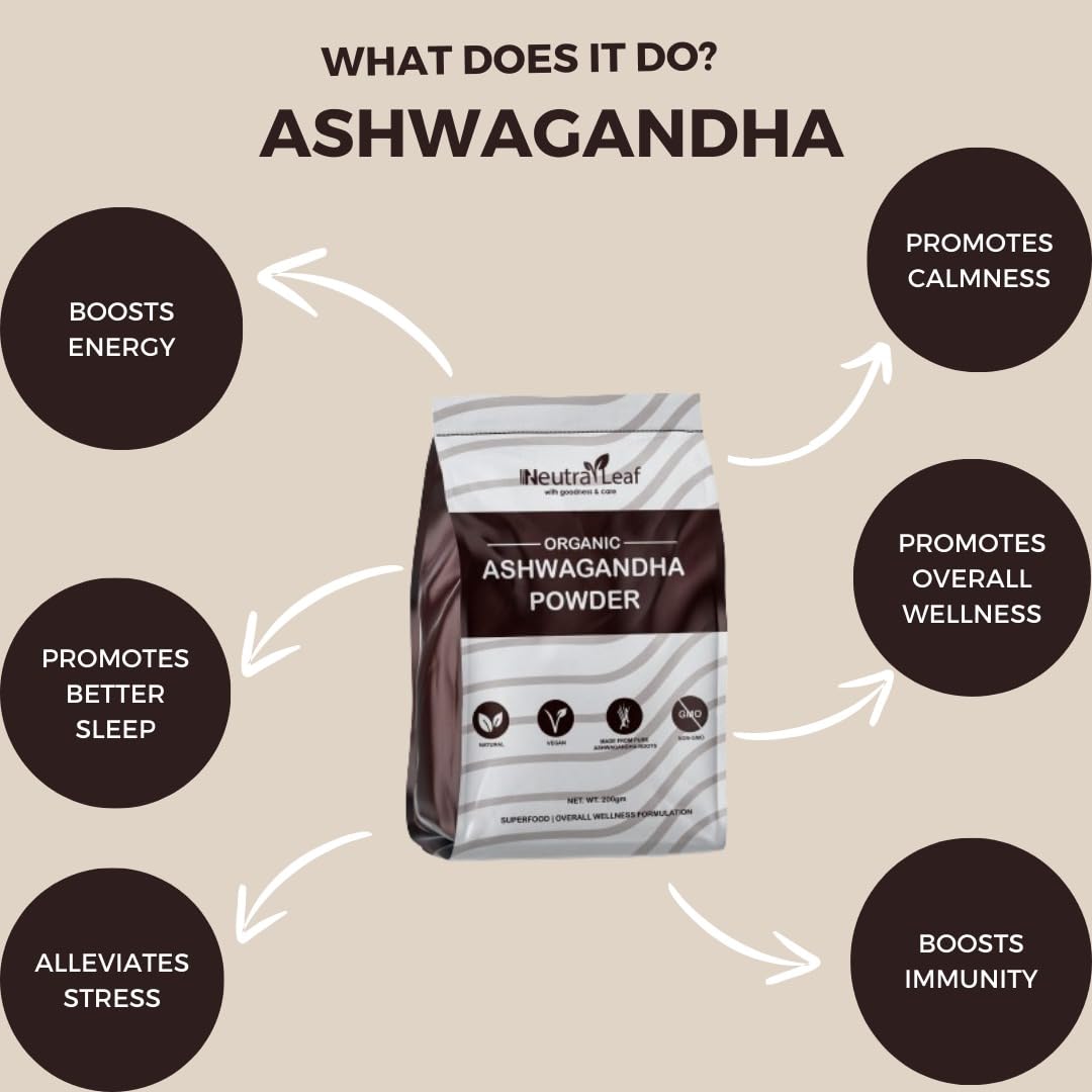 Neutra Leaf Organic Ashwagandha Powder | 200 Grams- image 9