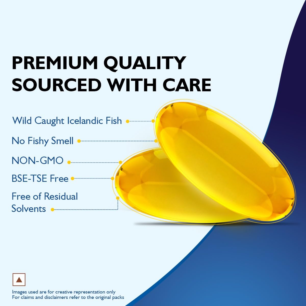 Siens By Dabur Omega-3 Fish Oil Capsules 1000mg - 30 softgels| Supports Heart, Skin & Joint Health | With EPA & DHA | Sustainably Sourced from wild-caught Icelandic Fish | Capsule for Men & Women