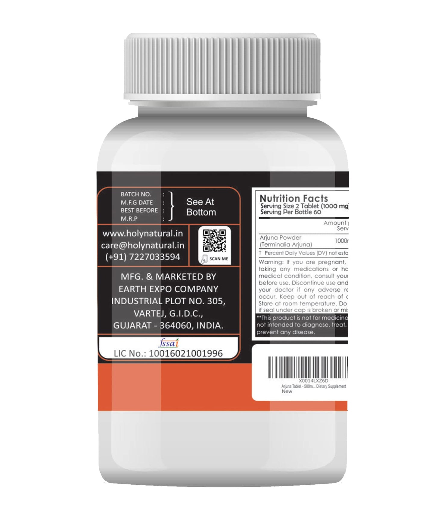 Holy Natural Arjuna Tablet – 1000mg Per Serving, 120 Tablet, 100% Pure- image 7