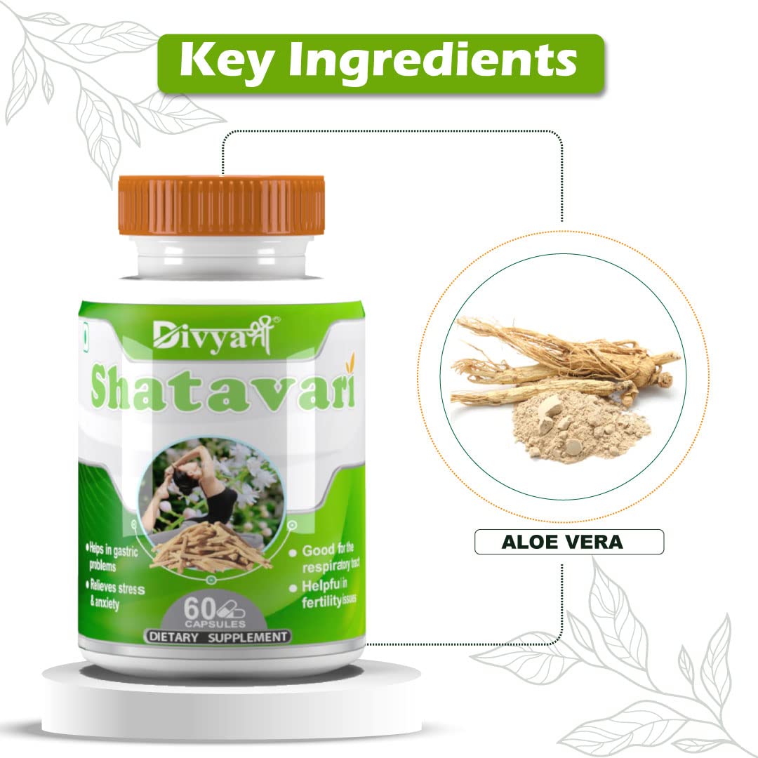 Divya Shree Shatavri Capsule Helps Boosts Health and Vitality For Women | Hormonal Balance | Good for PCOD/PCOS | Restore Stamina and Energy
