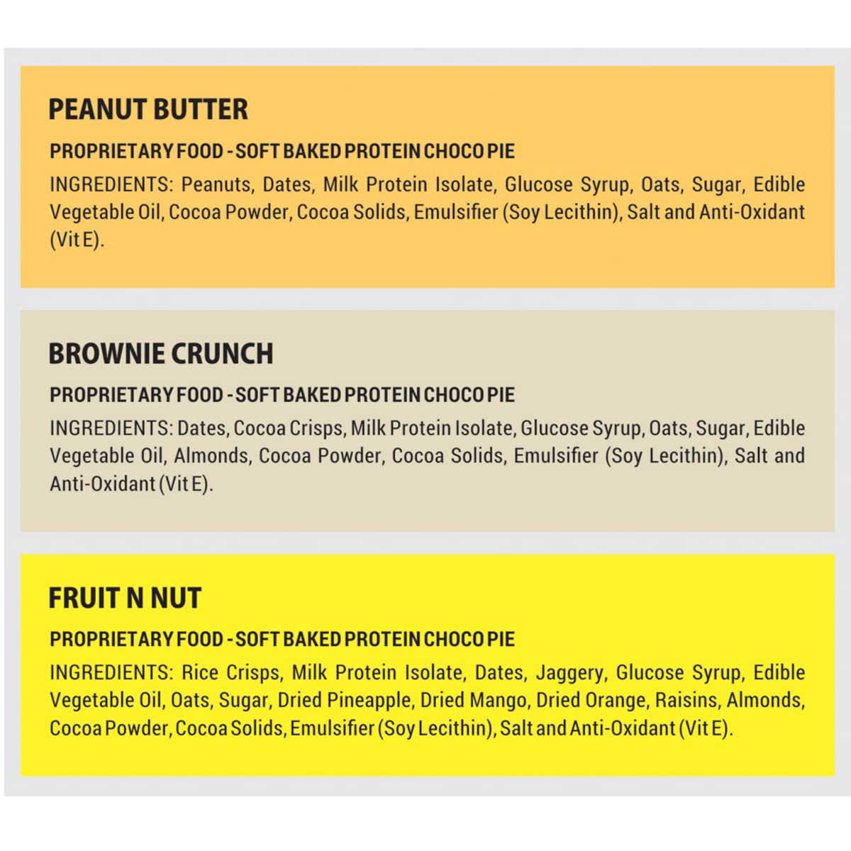 HYP Protein Choco Pie Variety Pack - Brownie Crunch, Peanut Butter, Fru- image 3