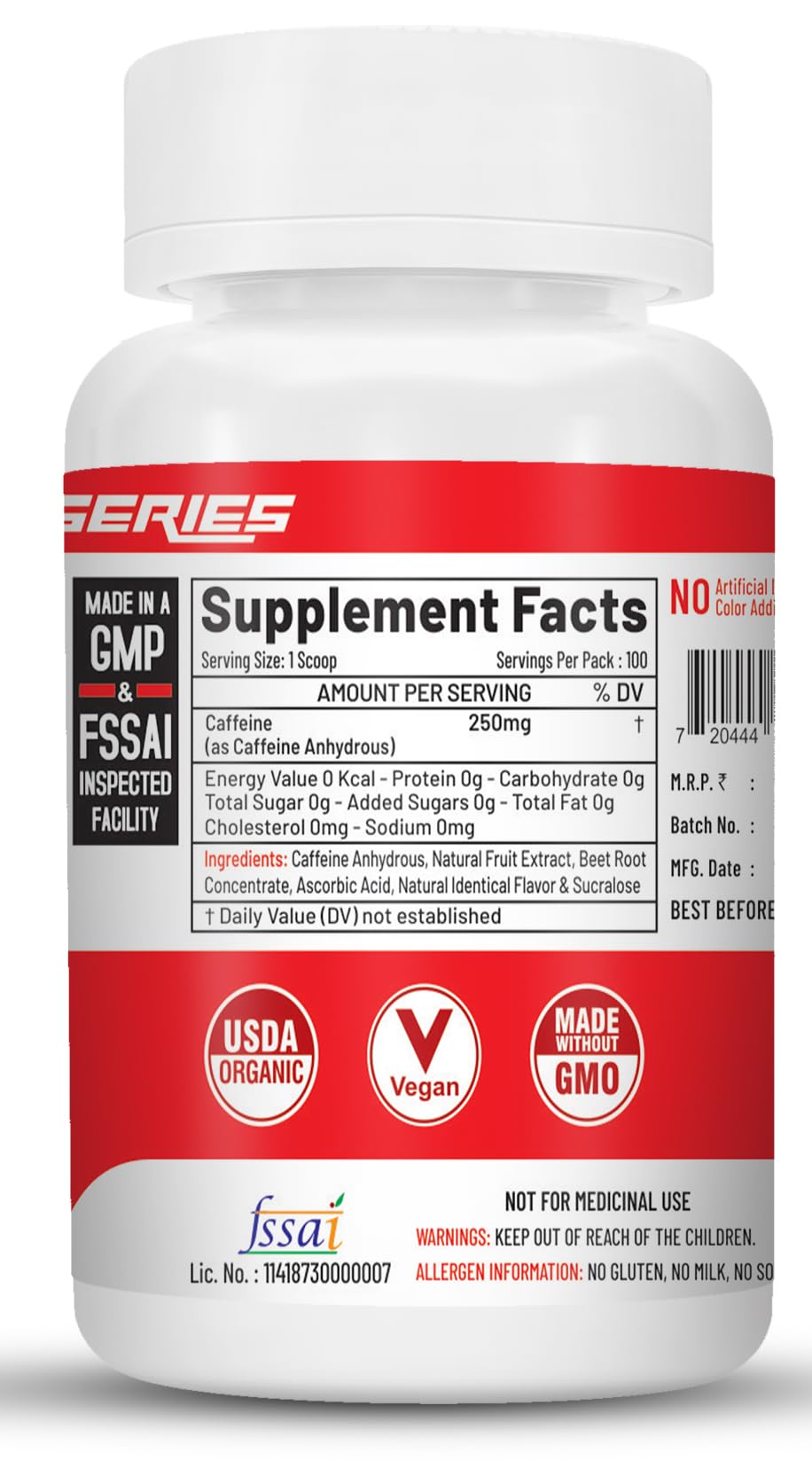 NutriJa Caffeine Powder Pre Workout Supplement - 100 Servings (Orange)- image 6