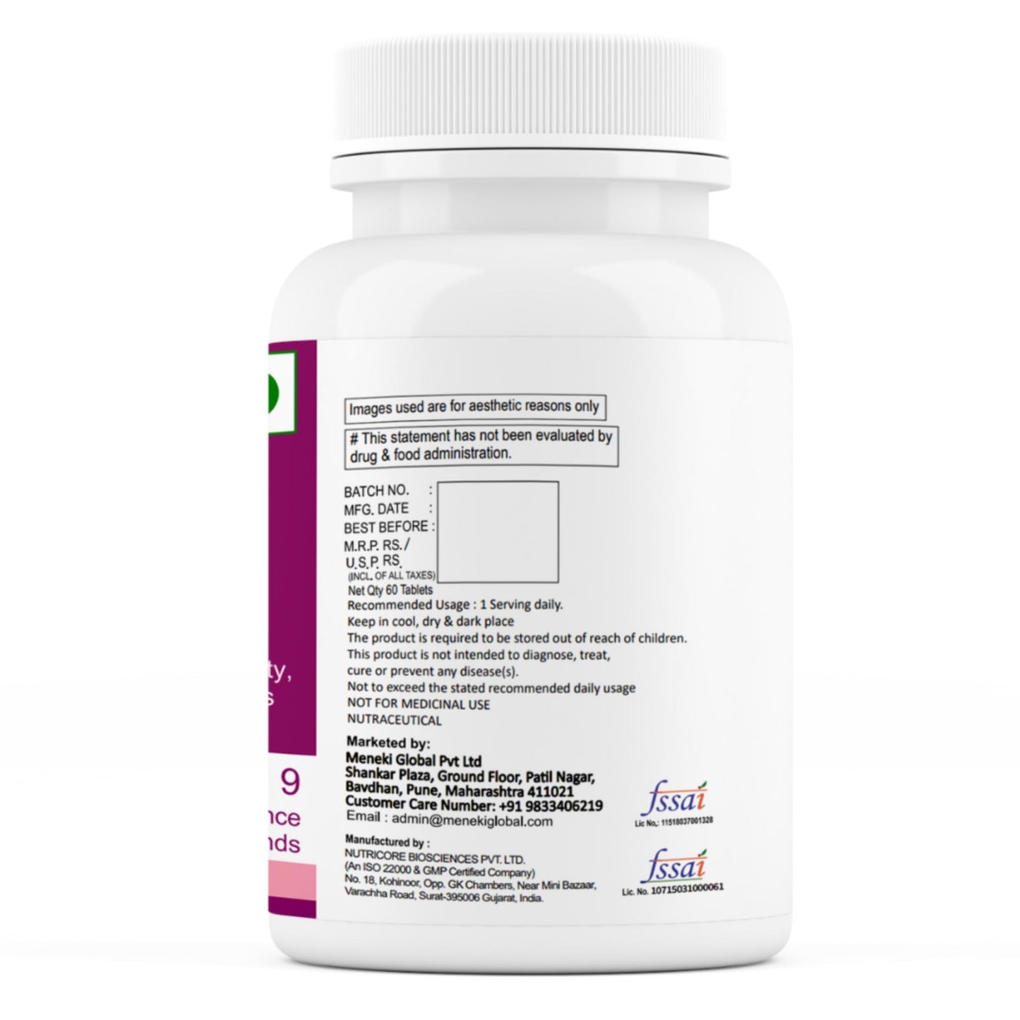 NutriEkspert Multivitamin for Women. Minerals, Anti-Oxidants,Green Tea, 53 Essential Nutrients,9 Performance Blends. Joints & Bones,Weight Management,Immunity,Fitness Performance-60 Tablets