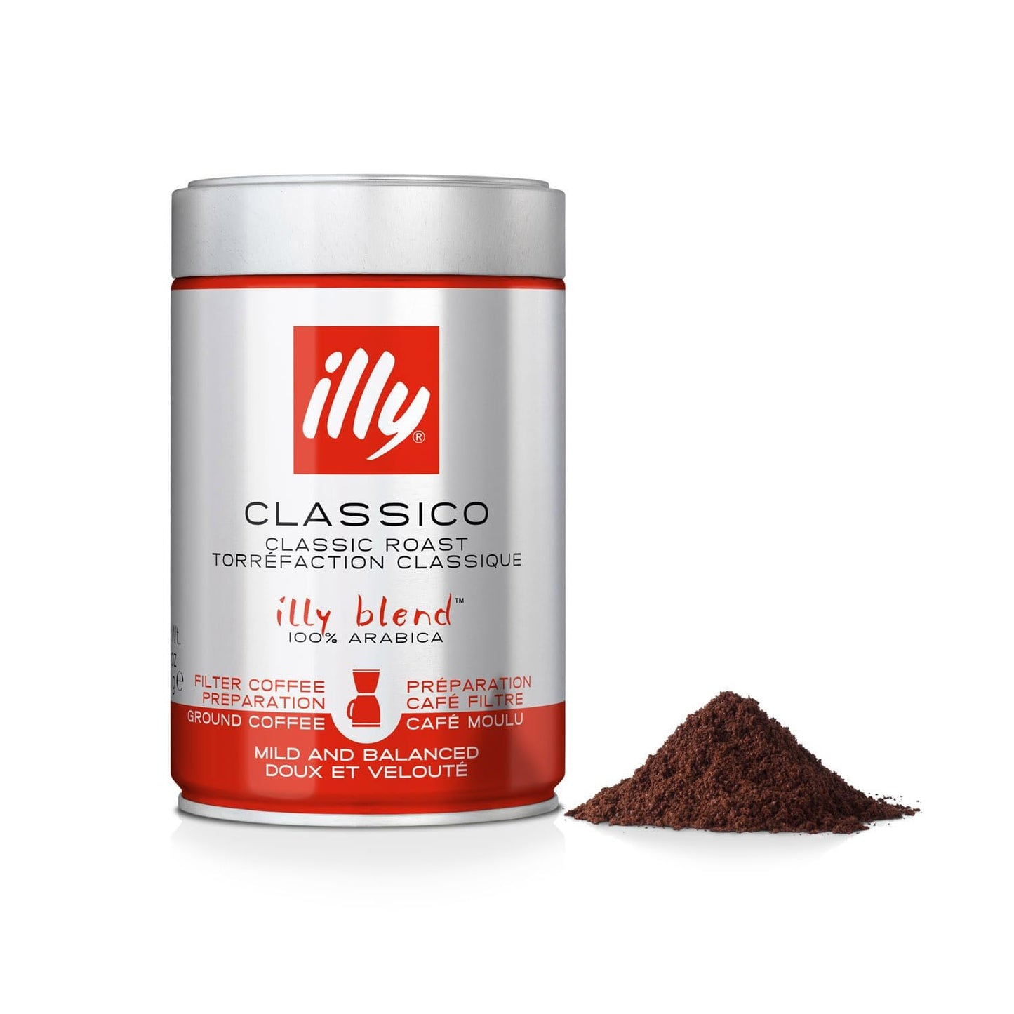 Illy Ground Filter Coffee, 250g, Can