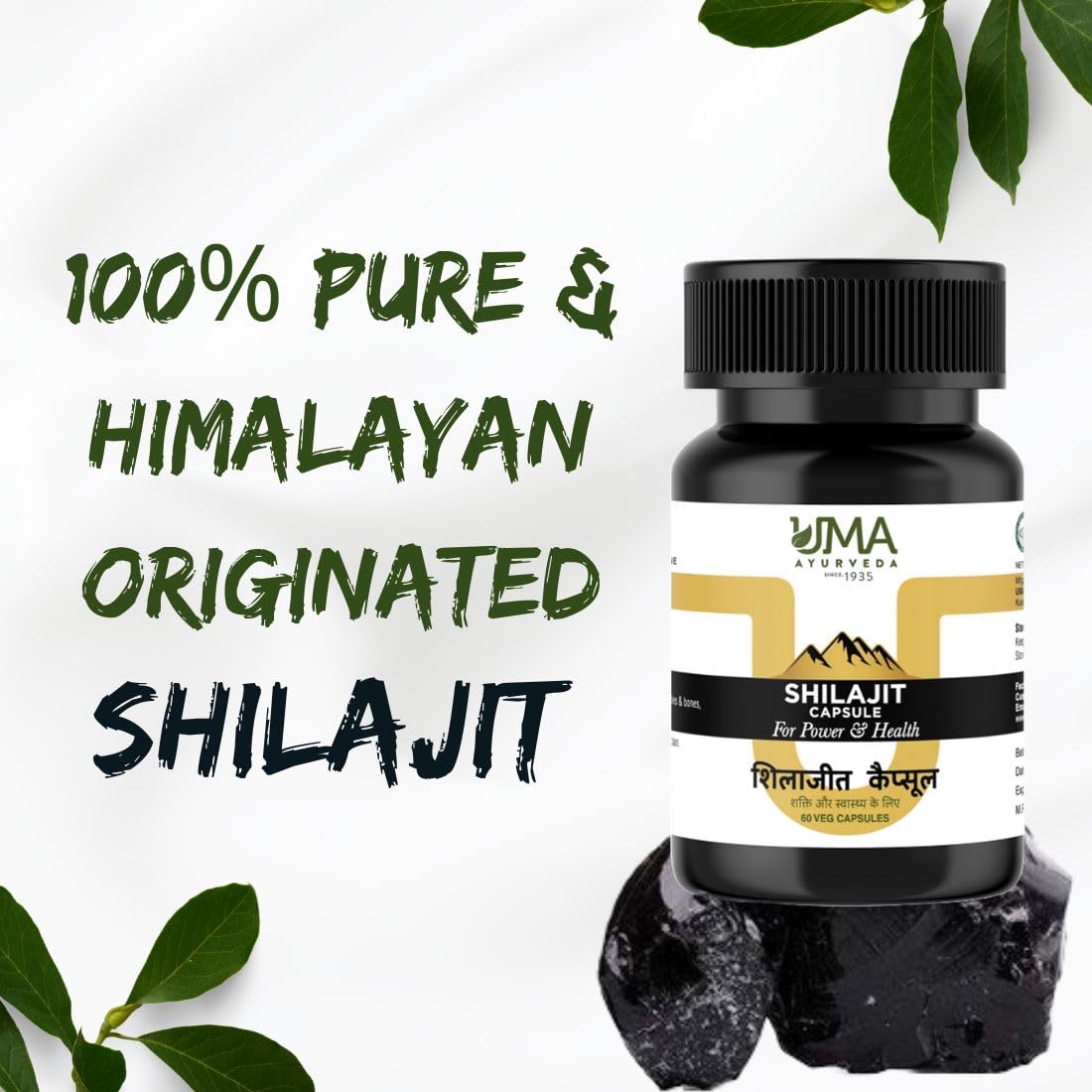 Uma Ayurveda Shilajit Capsules for Men Women | 60 Shilajit Capsule | Pu- image 5