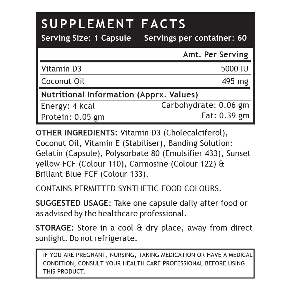 INLIFE Vitamin D3 Cholecalciferol Supplement with Coconut Oil for Bette- image 7
