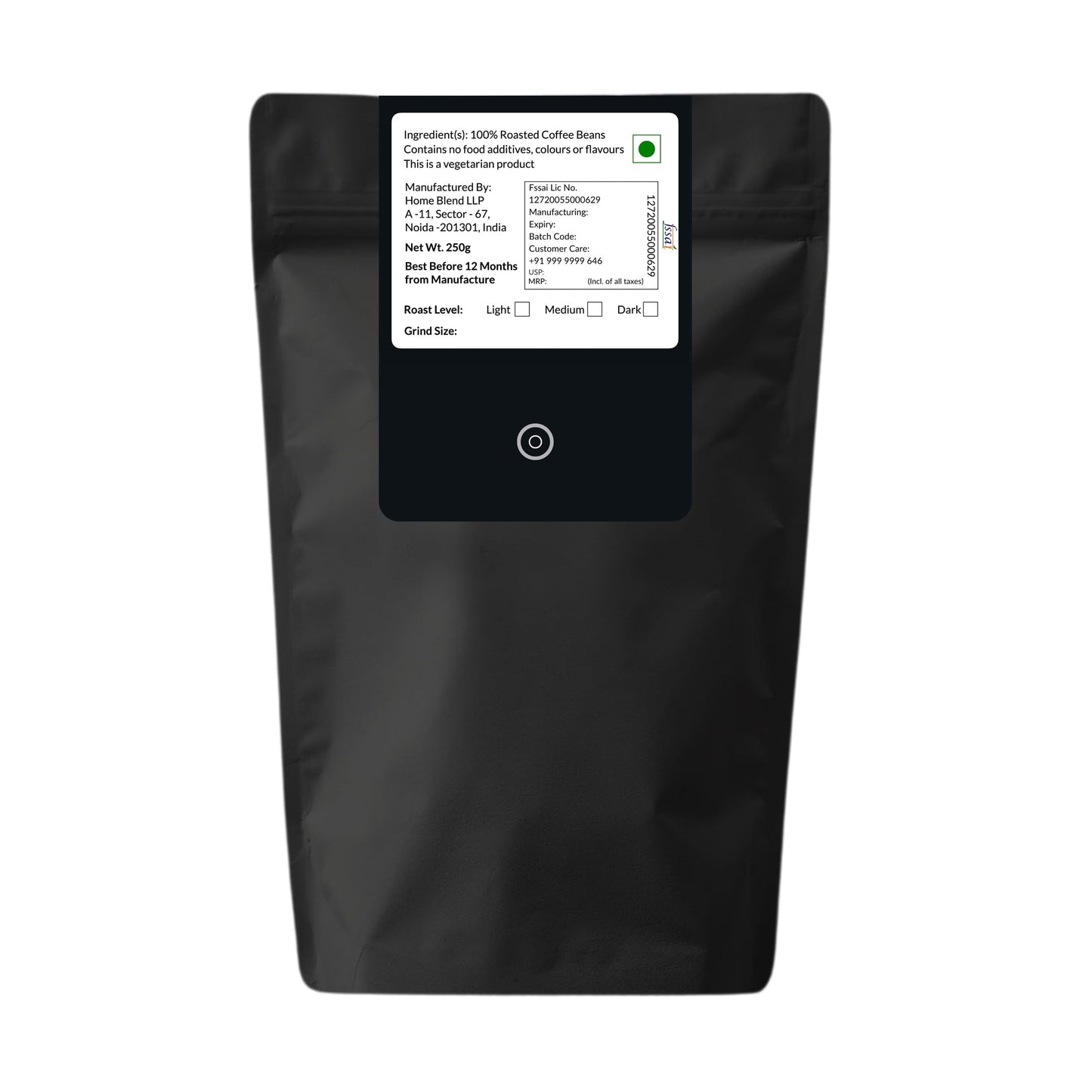 Home Blend Coffee Roasters Bag-Whole Bean-Decaf-Boothangudi Estate Decaffeinated-Pack Of 250 Grams (Dark Roast)