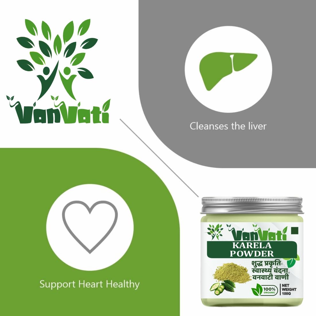 VANVATI Premium Karela Powder Herbal For Health Care And Wellness Powder 100gm