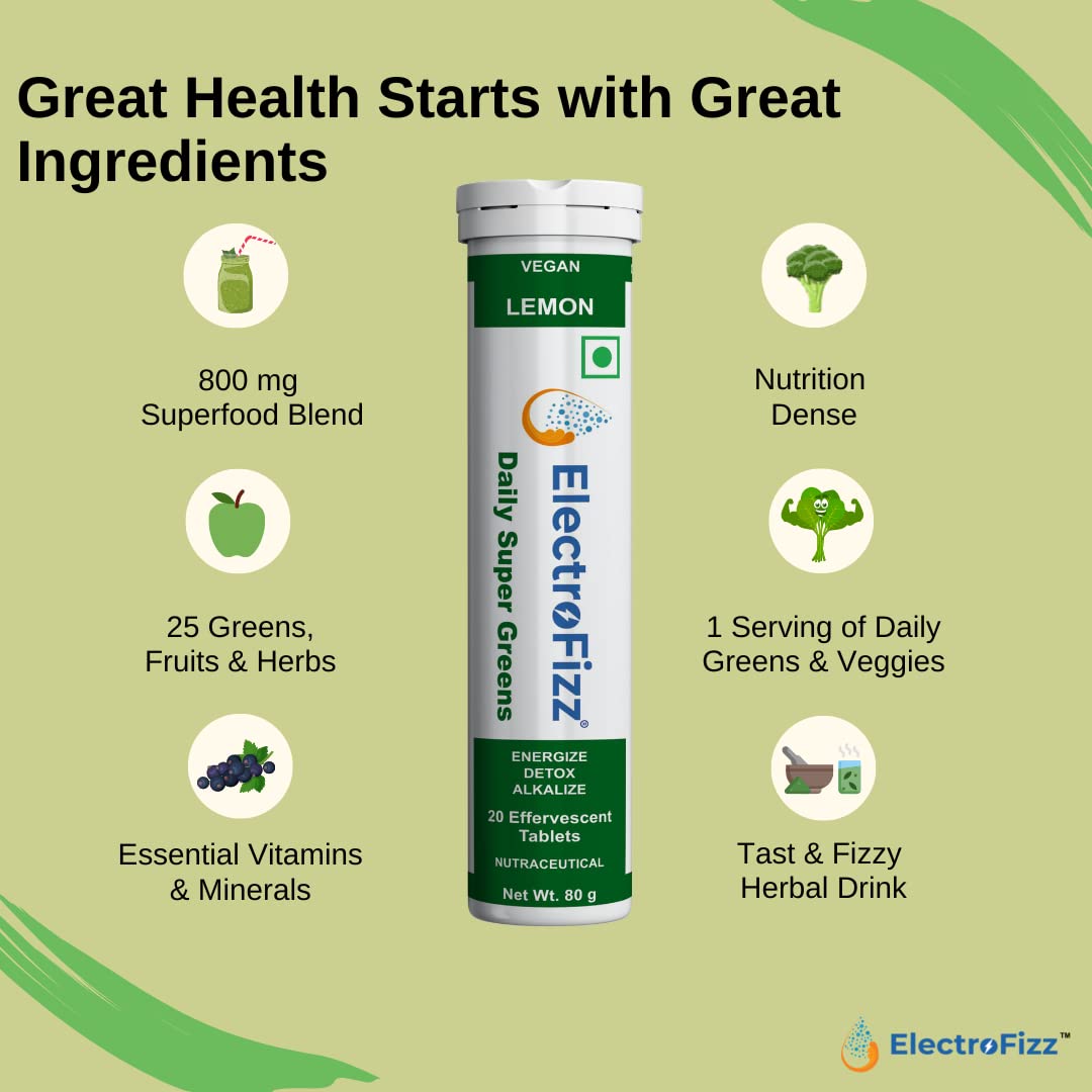 ElectroFizz Supergreens Superfood, Greens, Fruits &Herbs -Spirulina, Mo- image 7