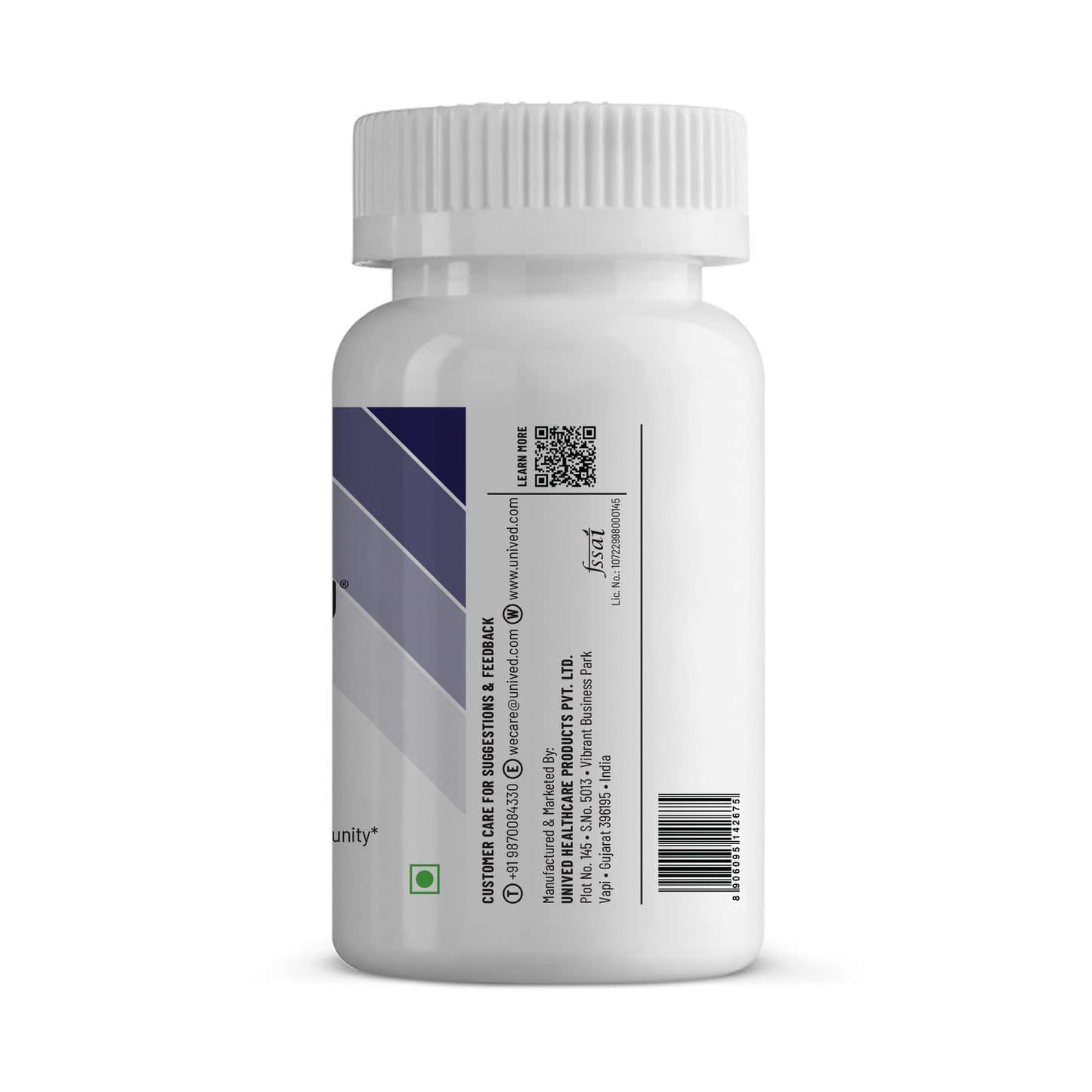 Unived Men’s Iron Supplement | 21mg Ferrous Bisglycinate + 80mg Liposomal Vitamin C | 100% RDA Iron & Vitamin C | High Absorption, Gentle on Stomach | Vegan | 60 Capsules