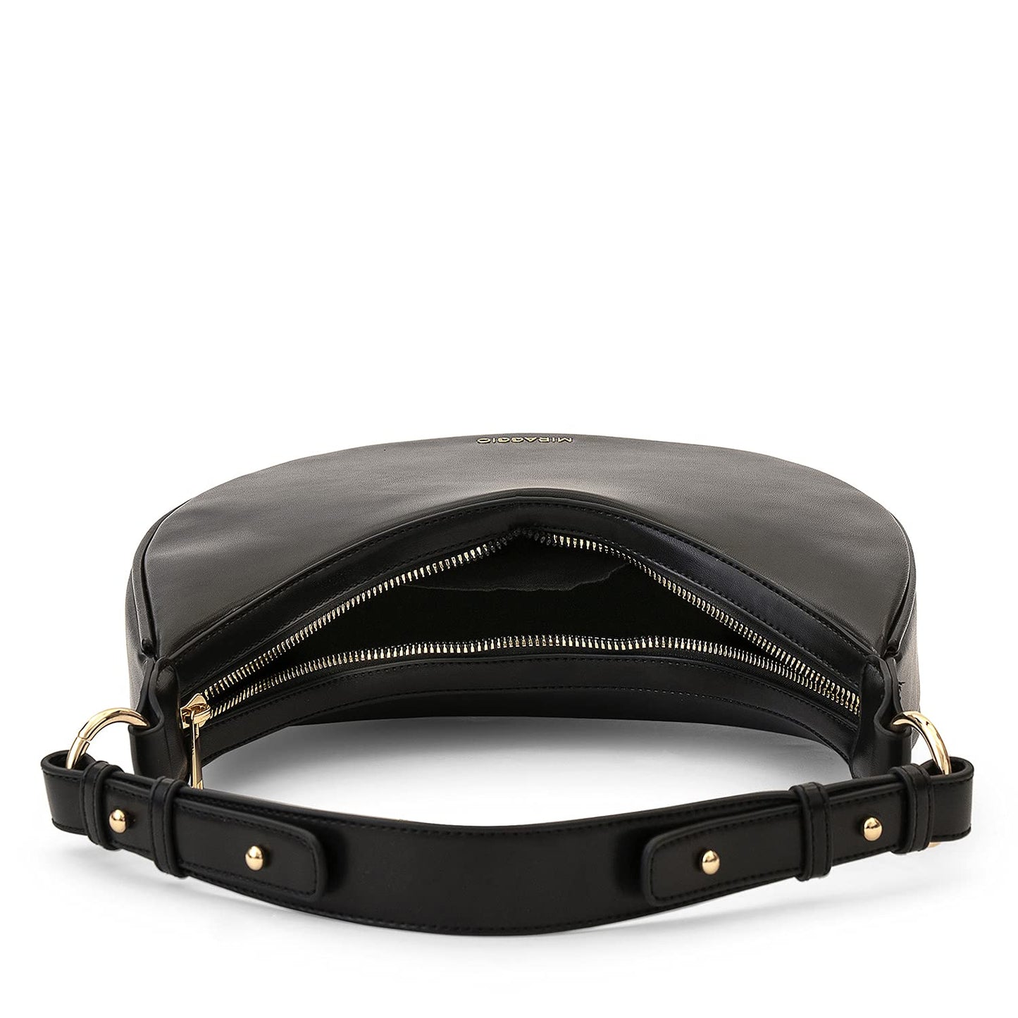 Miraggio Simone Saddle Women's Shoulder Handbag - Black