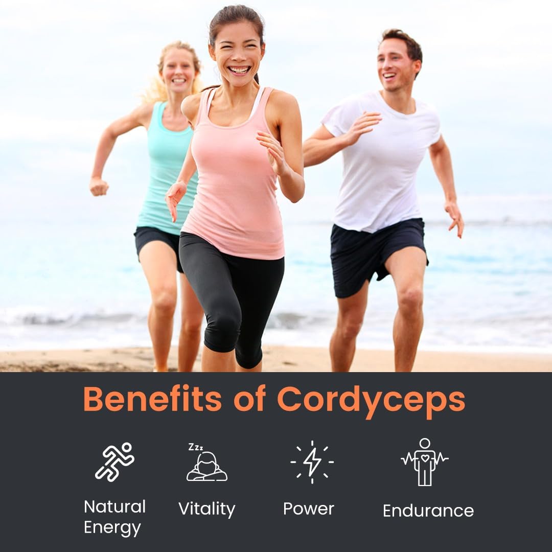 R ROOTED ACTIVE NATURALS Cordyceps Mushroom Supplement, Organic Extract Tincture | For Energy, Stamina, Supports Respiratory & Kidney Health| Non Gmo, No Alcohol Exctract | 30 Ml - 60 Servings