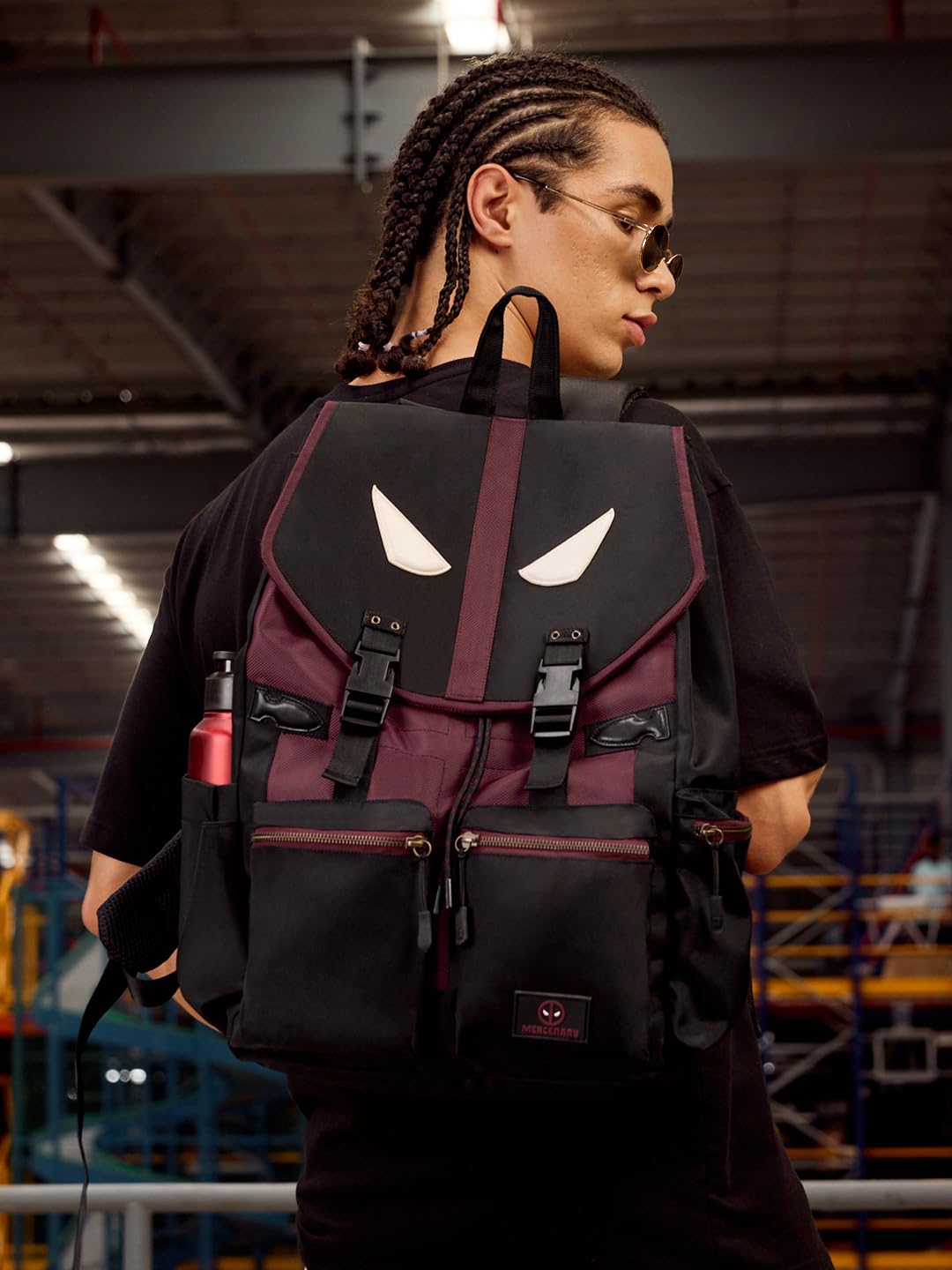 The Souled Store Official Deadpool: Ironic Backpack with Laptop Sleeve and Zipper Compartment