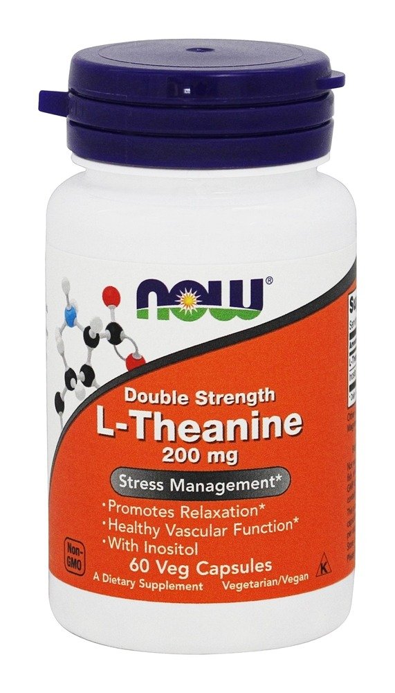 Now Foods, L-Theanine, Double Strength, 200 mg - 60 Veg Capsules- image 6