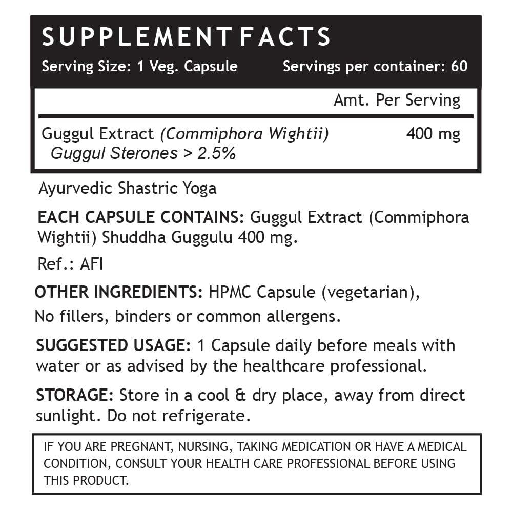 INLIFE Guggul Extract with 2.5% Guggul Sterones Supplement, 400 mg - 60- image 7