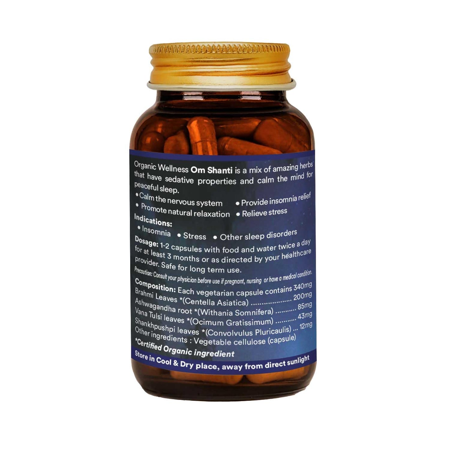 Organic Wellness - Om-Shanti Capsule | Ayurvedic Capsule | Peaceful Sle- image 6
