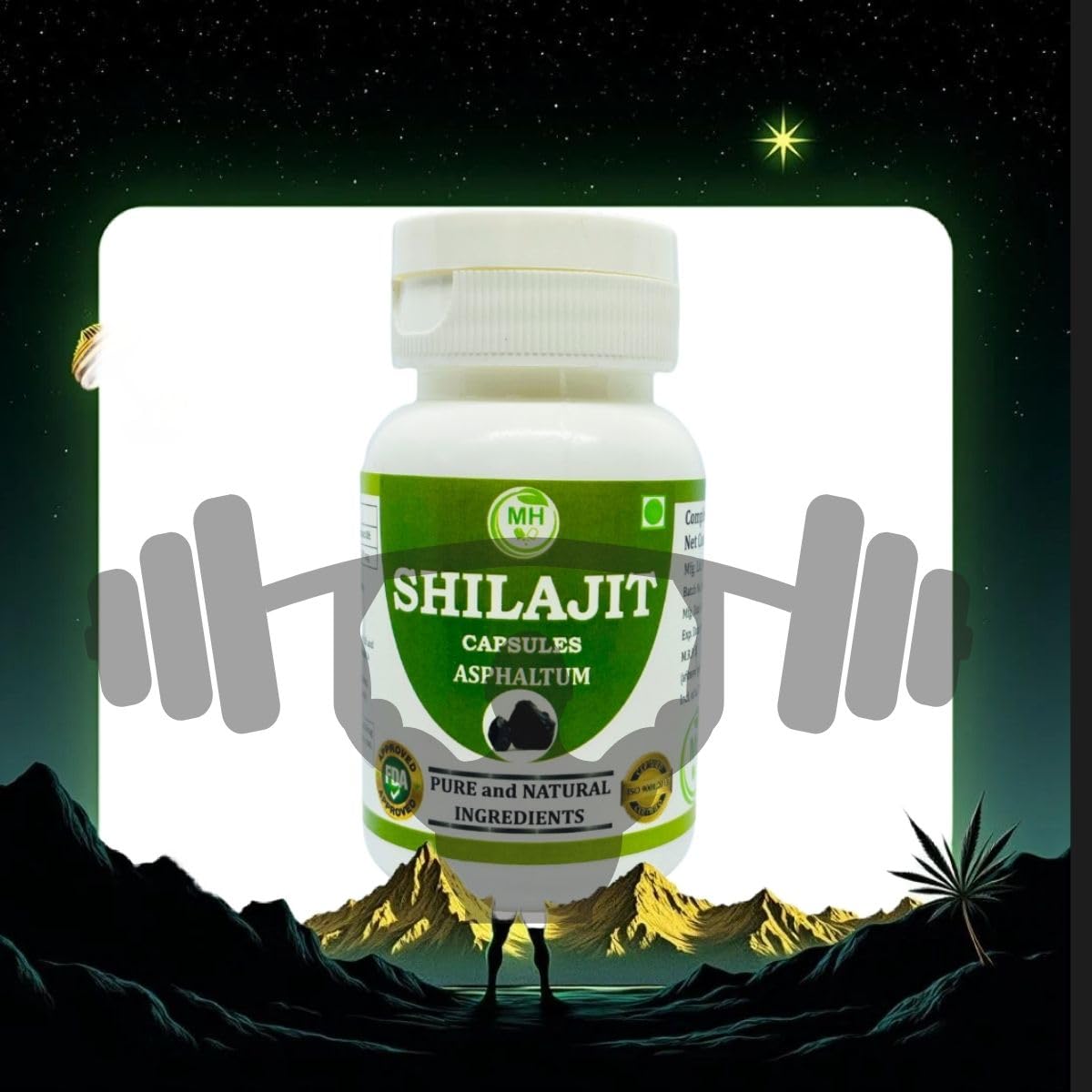 Morsan Healthcare SHILAJIT Capsules โ 60 Veg Capsules | Pure Asphaltum Extract (Shuddha Shilajit) | Natural Ayurvedic Supplement | Plant-Based Wellness Formula | Pack of 1