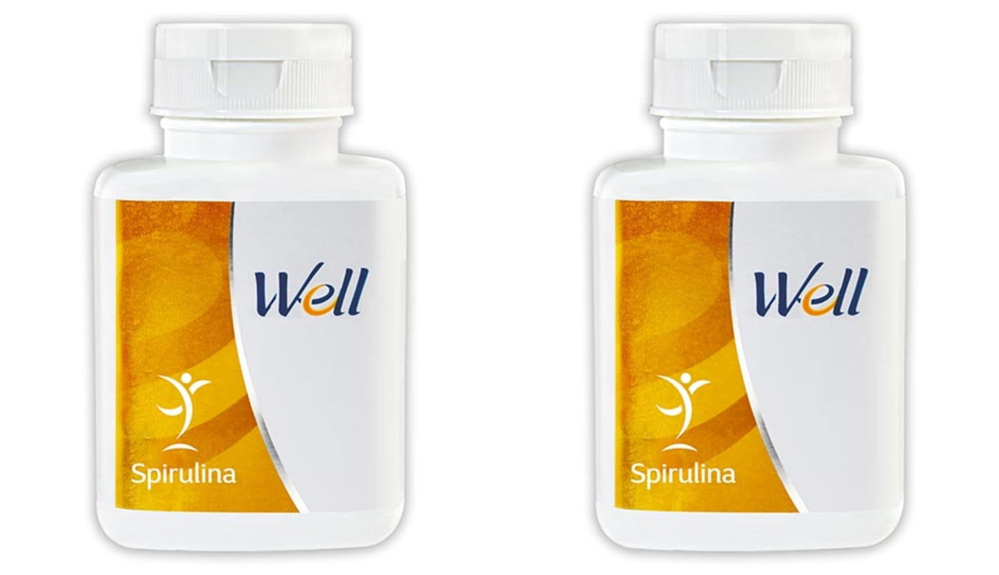 Well Spirulina Pack of 2 (100 Units Each Pack)