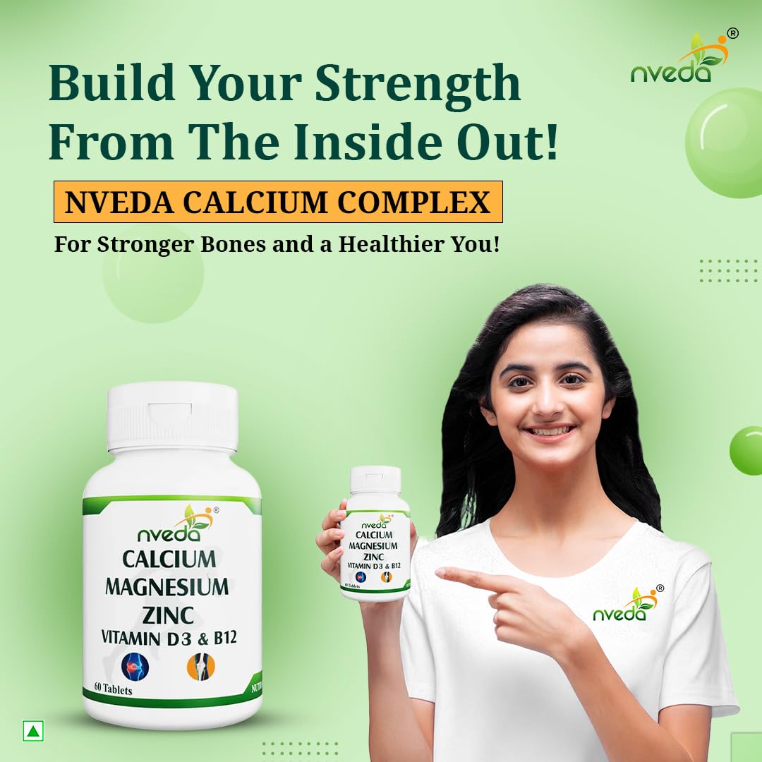 Nveda Calcium Supplement 1,000 mg with Vitamin D, Magnesium, Zinc & Vit- image 8