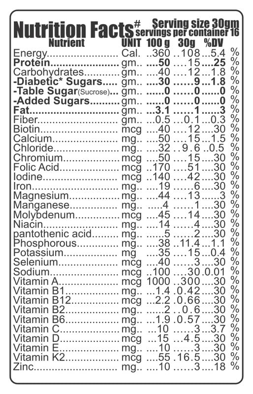 Develo Weight & Mass Gainer for Diabetics, Sugar Free Supplement – 500- image 8