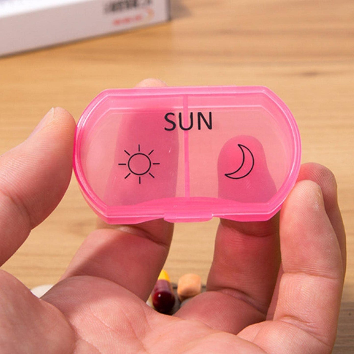 CALANDIS 2xWeekly Pill Organizer 2 Times A Day for Pills/Vitamin/Fish Oil/Supplements | Pill Boxes, Pill Cases | Health Care