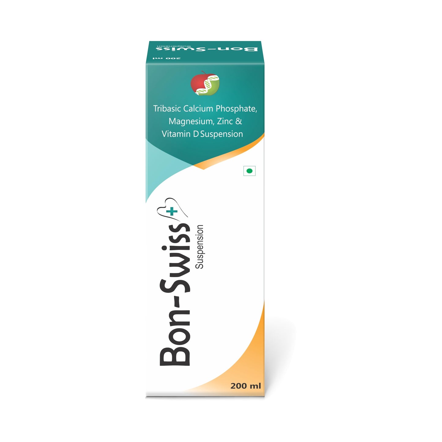Friska Nutraceuticals BonSwiss Tribasic Calcium Phosphate, Magnesium, Zinc & Vitamin D Suspension, 3 Pack, 200ml Each, Unflavoured, Vegan, Bone & Joint Health