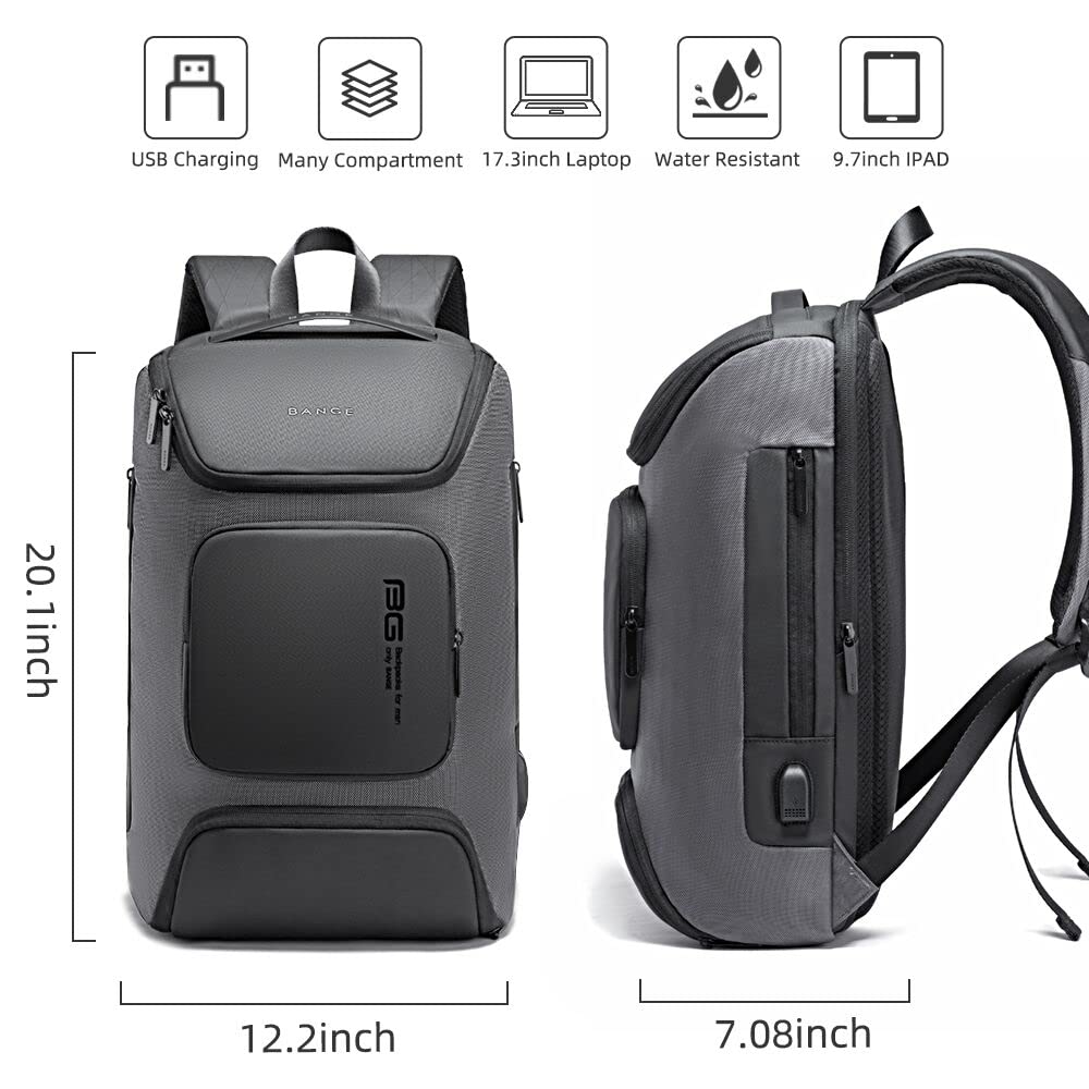 BANGE Laptop Backpack,Business Travelling Backpack with USB Charger Por- image 6