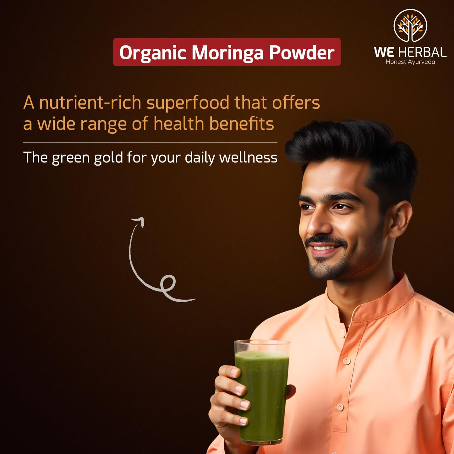 WE HERBAL Organic Moringa Powder, 100% Natural, Helps in Weight Loss, R- image 8