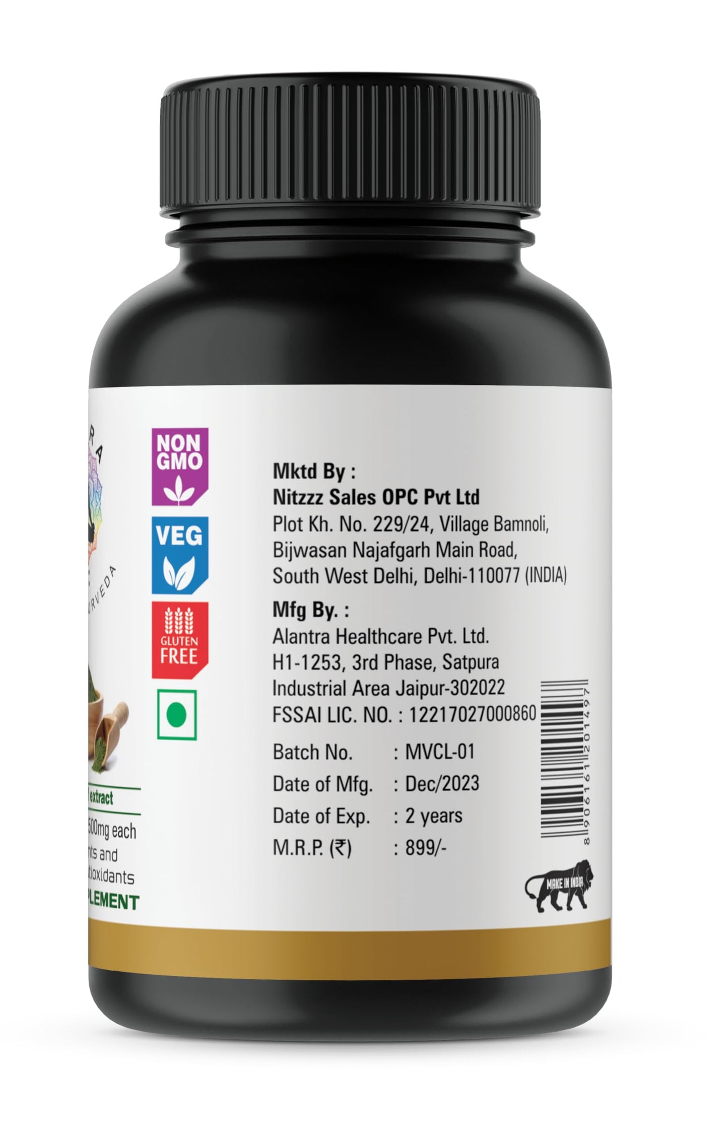 Organic Moringa Capsules | 90 Capsules | Non-GMO and Gluten Free Supplement | Complete Green Superfood | 100% Pure Leaf Powder | Energy, Metabolism and Immune Support