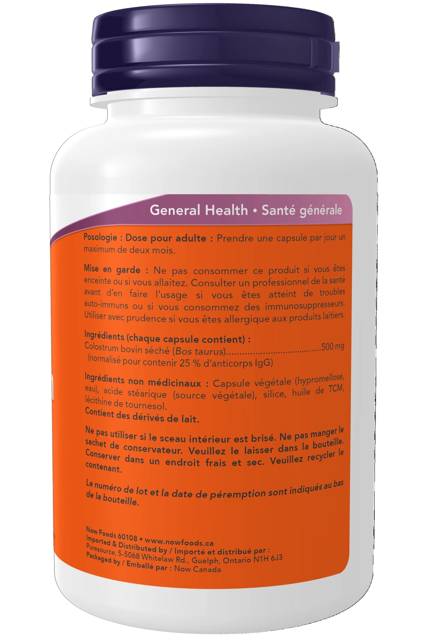 Now Foods Colostrum 500Mg 25% Igg 120Vcap- image 9