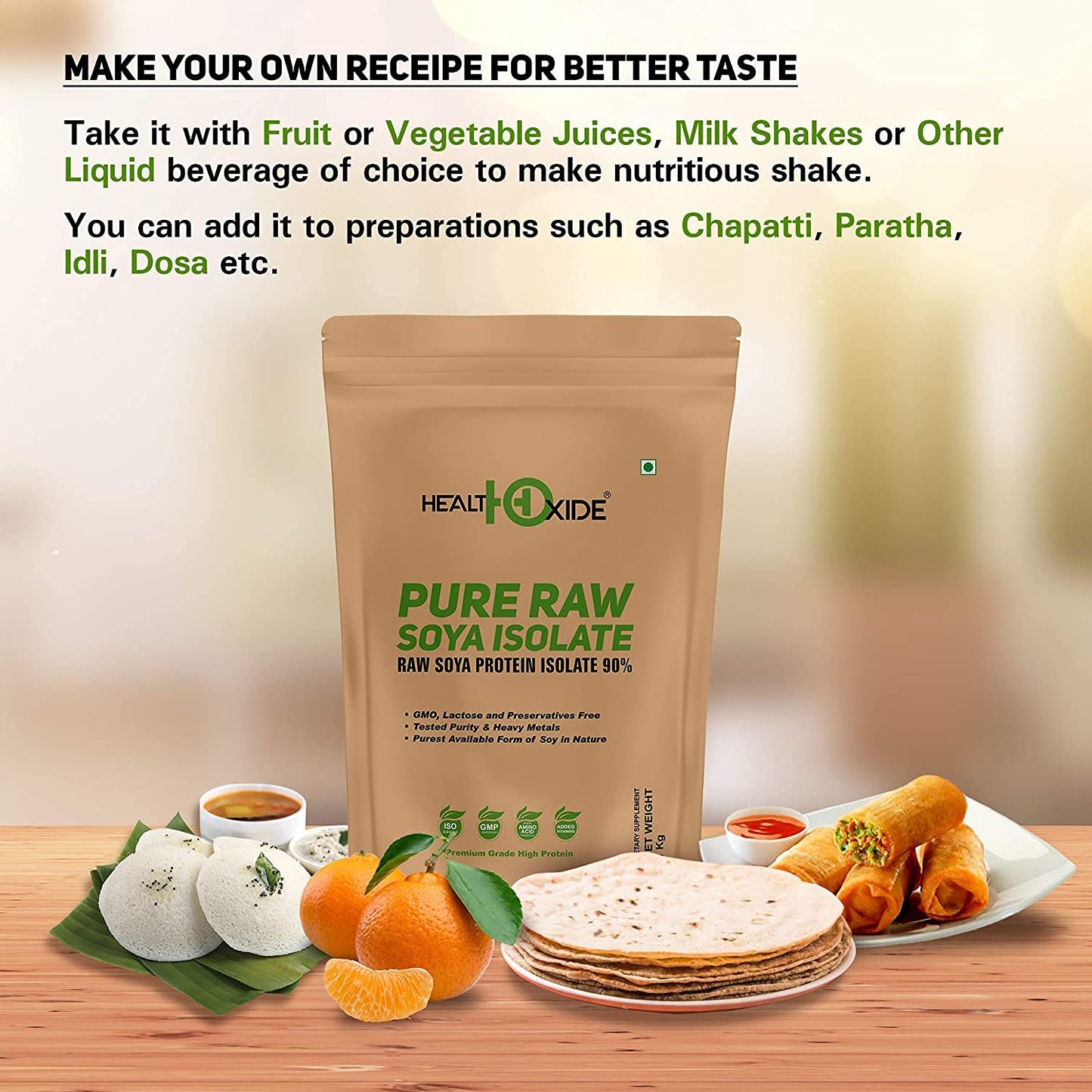 Plant-based protein that is 100% vegan and lactose-free/HealthOxide Soy- image 7