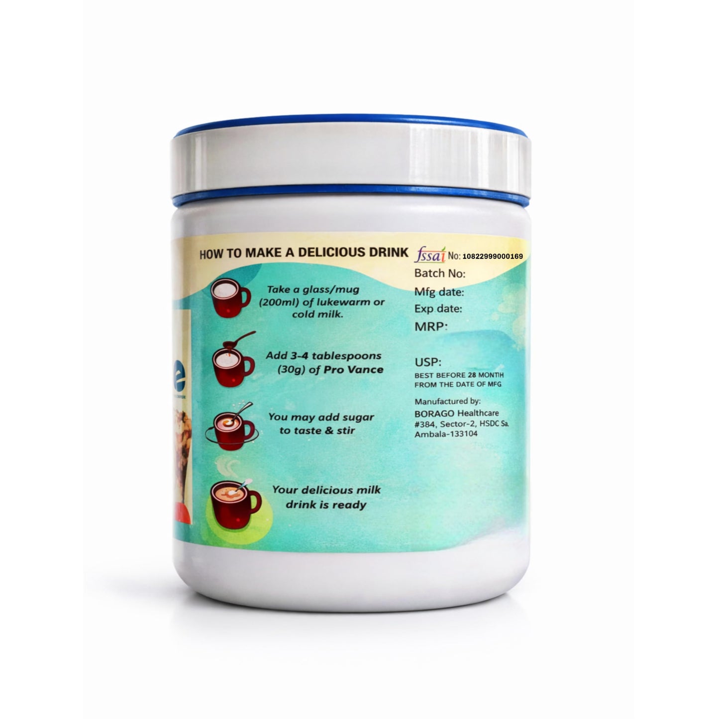 Faran Herbals Pro Vance DHA Protein Powder | Vanilla Flavour Nutritional Health Supplement | With Vitamins, Minerals & Krill Oil | Daily Nutrition Drink Mix | 200g