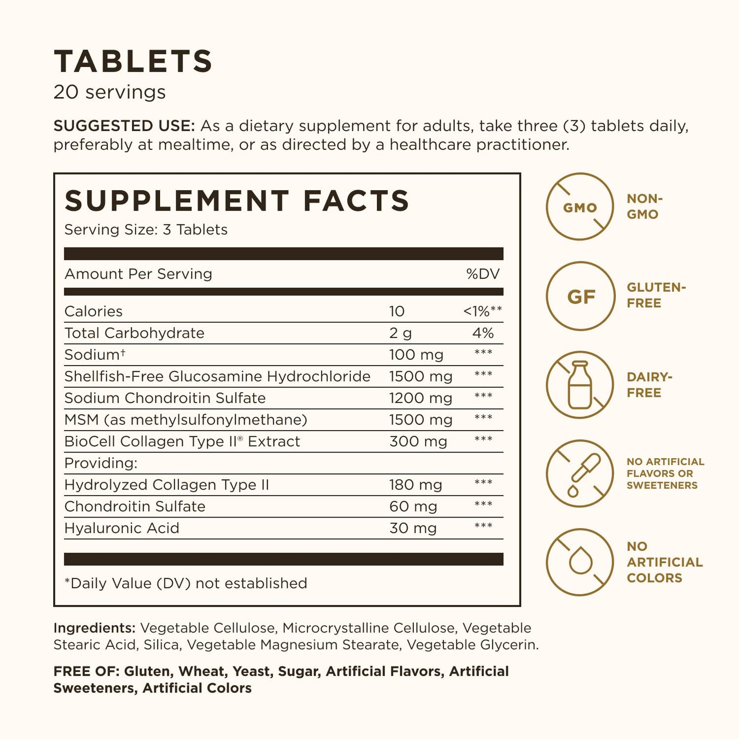 Solgar Glucosamine Hyaluronic Acid Chondroitin MSM Shellfish Free - 60- image 11