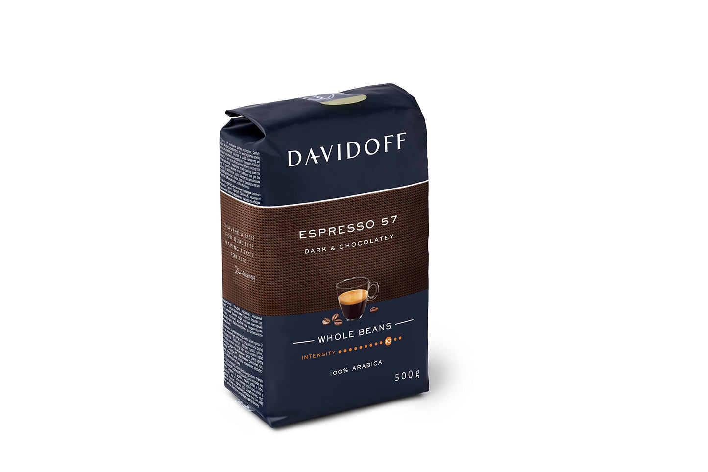 Davidoff Espresso 57 Whole Beans Coffee - 10/12 Intensity - Arabica - 500G