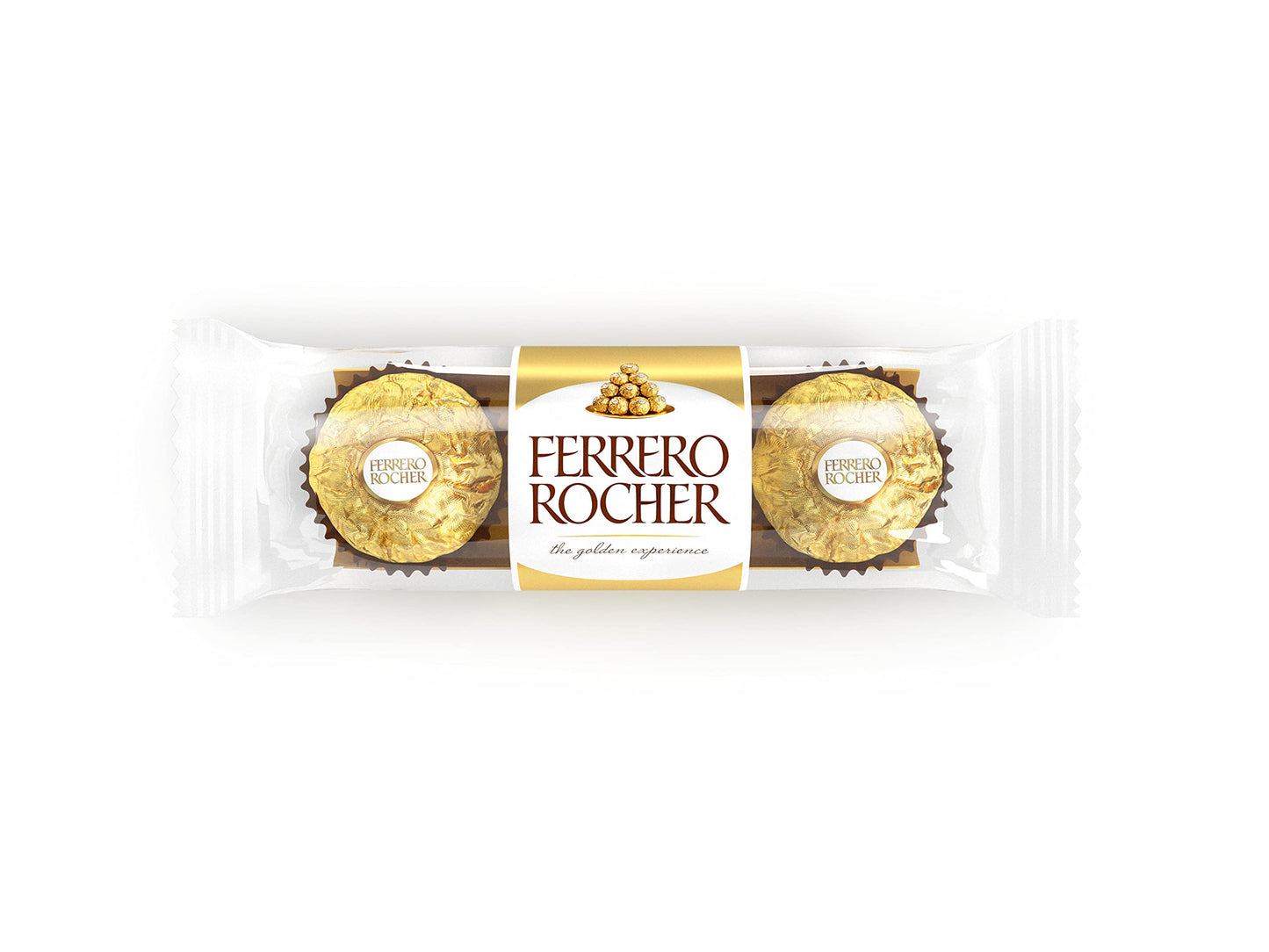 Ferrero Rocher Chocolate Pralines Treat Pack 3 Pieces-6 Pack Pouch, 6 X 37 G,148 Grams