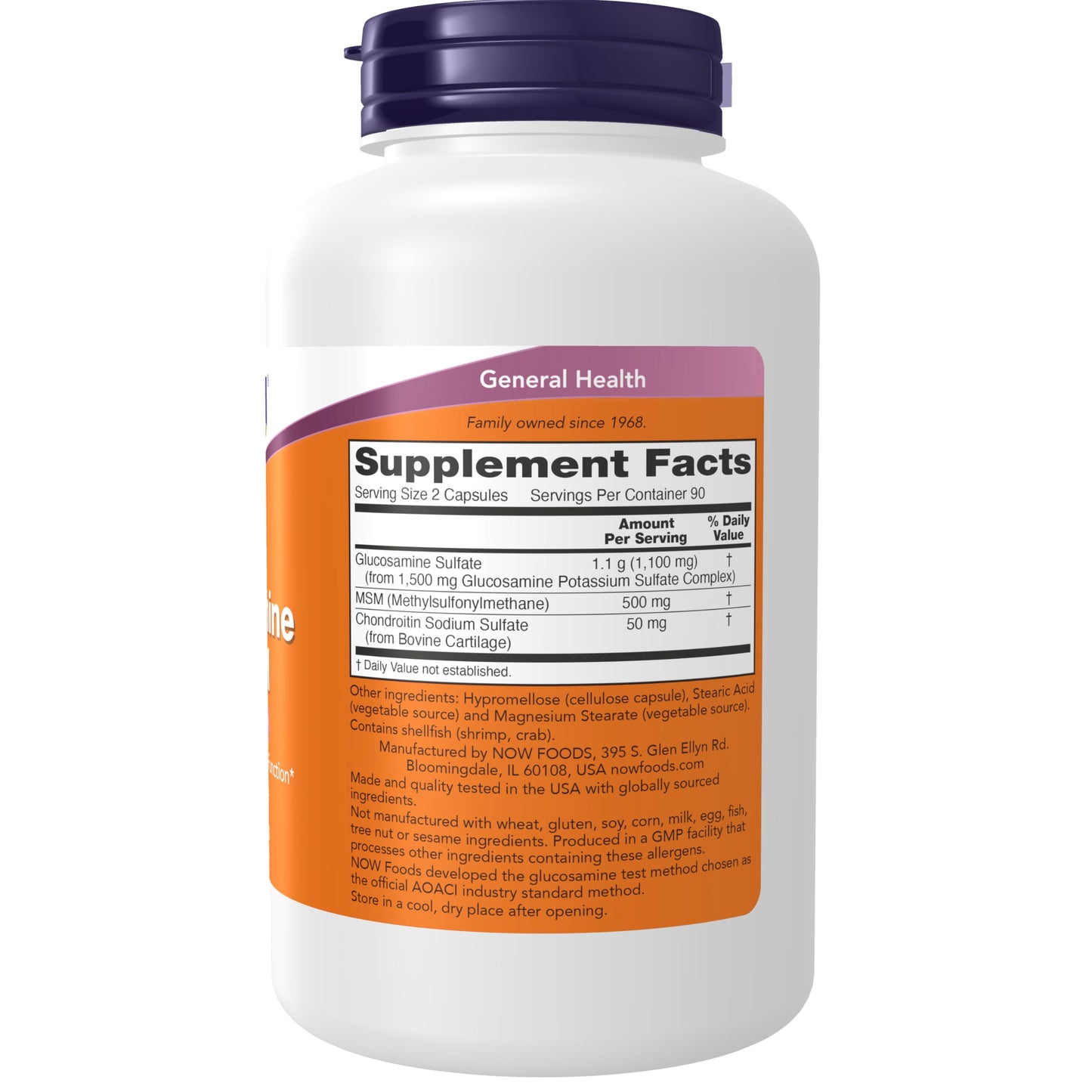 NOW Foods Glucosamine and MSM Joint Health 180 AD- image 7