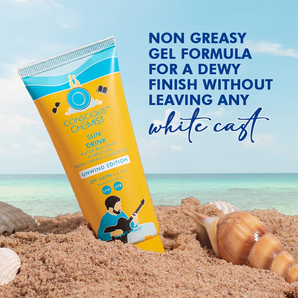 Conscious Chemist Sun Drink Hybrid SPF 50 PA++++ Sunscreen Unwind Editi- image 8