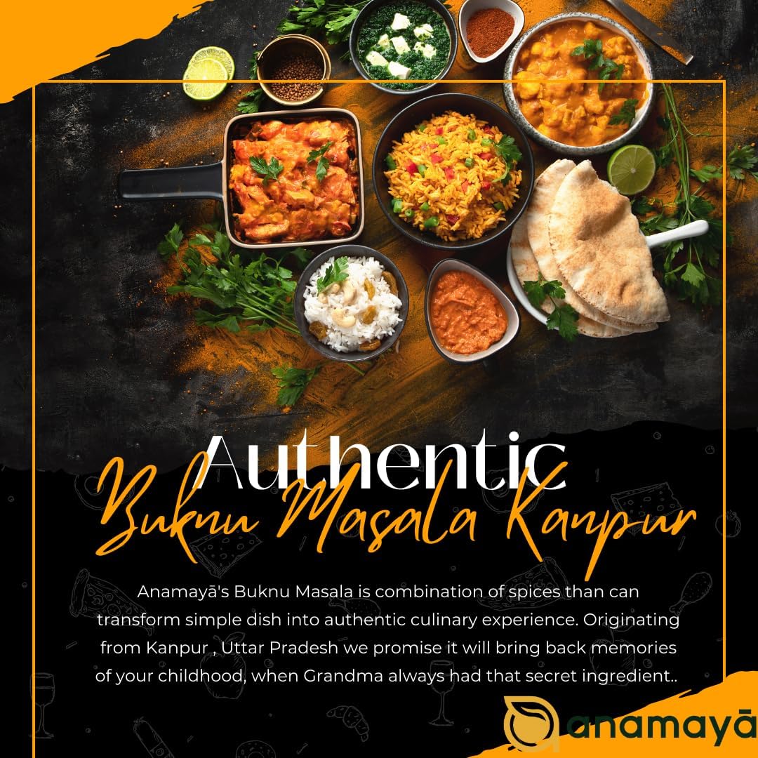 Buknu Masala Kanpur 100 gms by Anamaya | Buknu Powder Kanpur | Buknoo Powder Kanpur | Dehati buknu | Packed In Food Grade Plastic Jar For Easy Storage | Pack Of 1