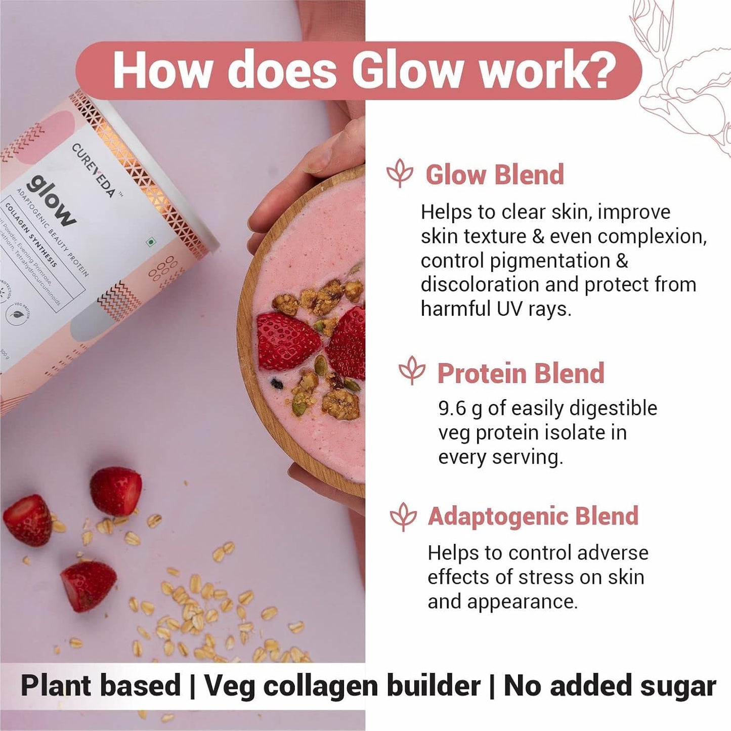 Cureveda Collagen Builder for Women-glow,complexion,-plant-based Skin s- image 7