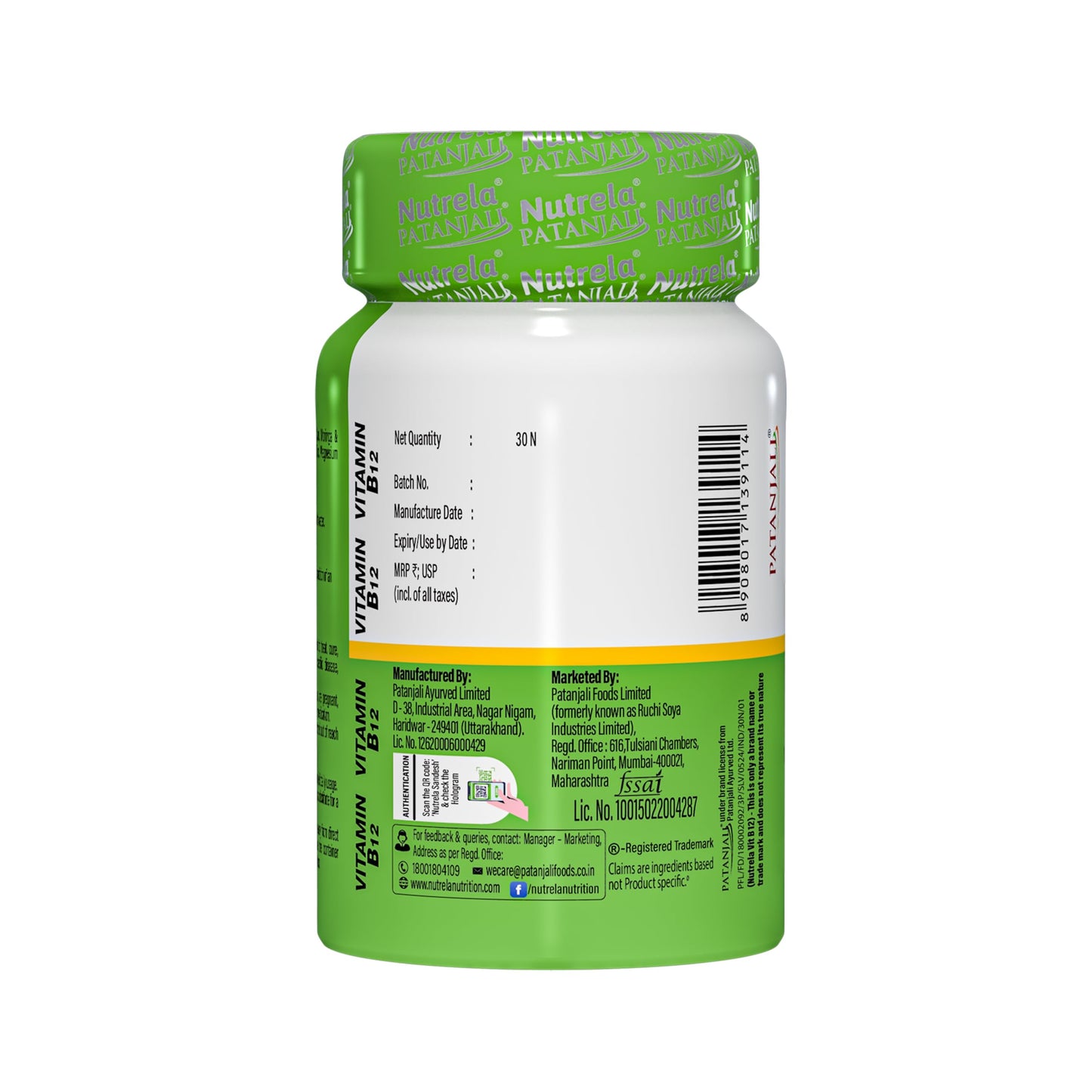 Nutrela Vitamin B12 Biofermented Plant Based Supplement for Men & Women- image 9