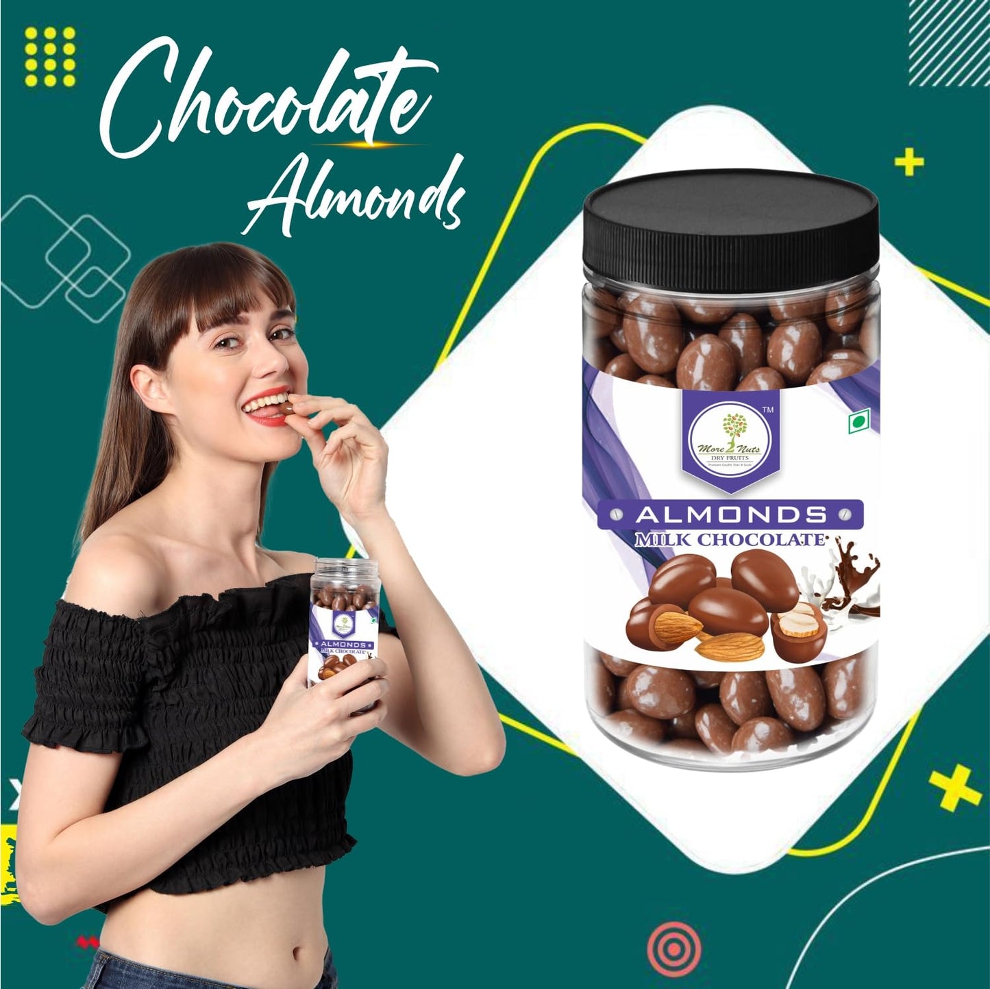 More 2 nuts Almonds Milk Chocolate, 250g- image 7