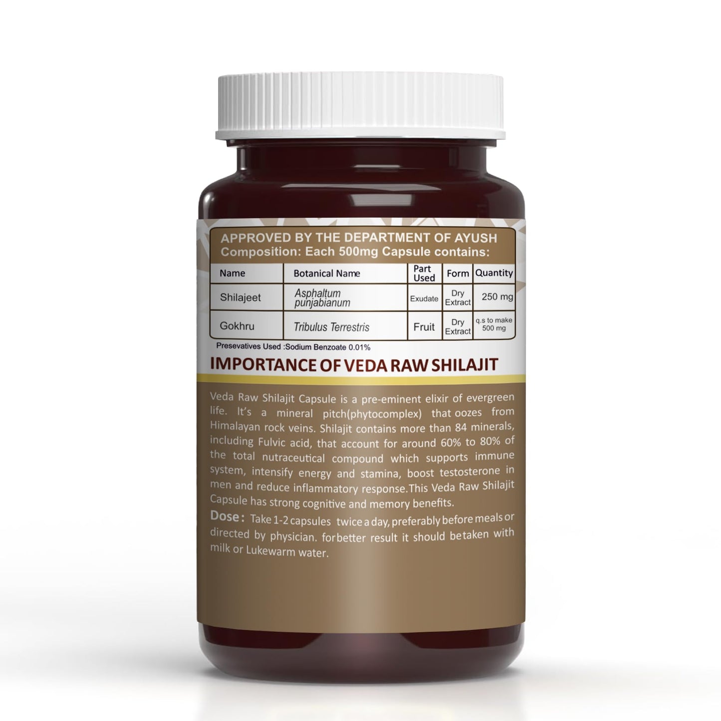 VEDAPURE Shilajit | Raw Shilajit Capsules with Gokhru (Tribulus Terrest- image 9